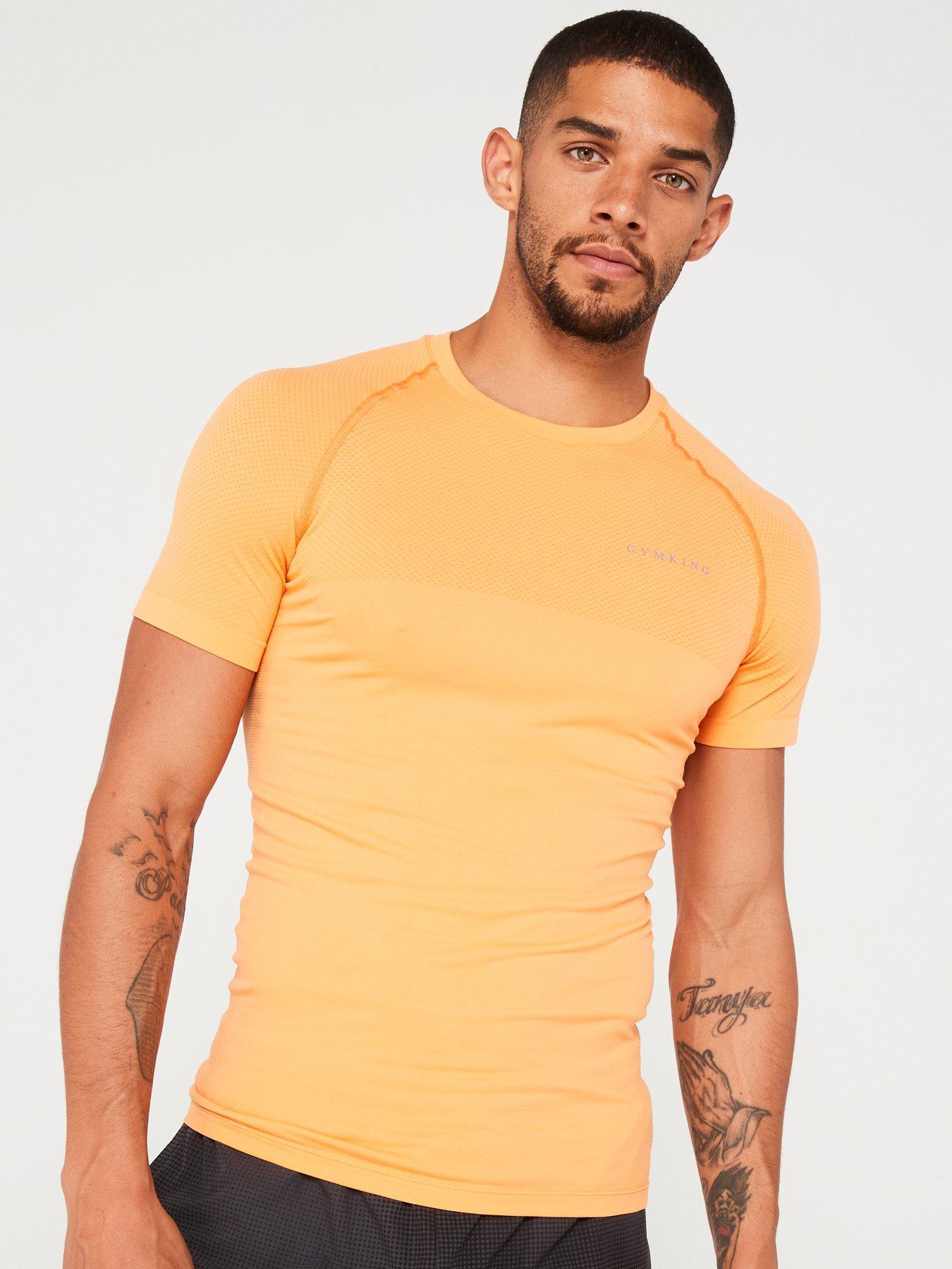 gym-king-mens-debossed-camo-seamless-tee-soft-orange