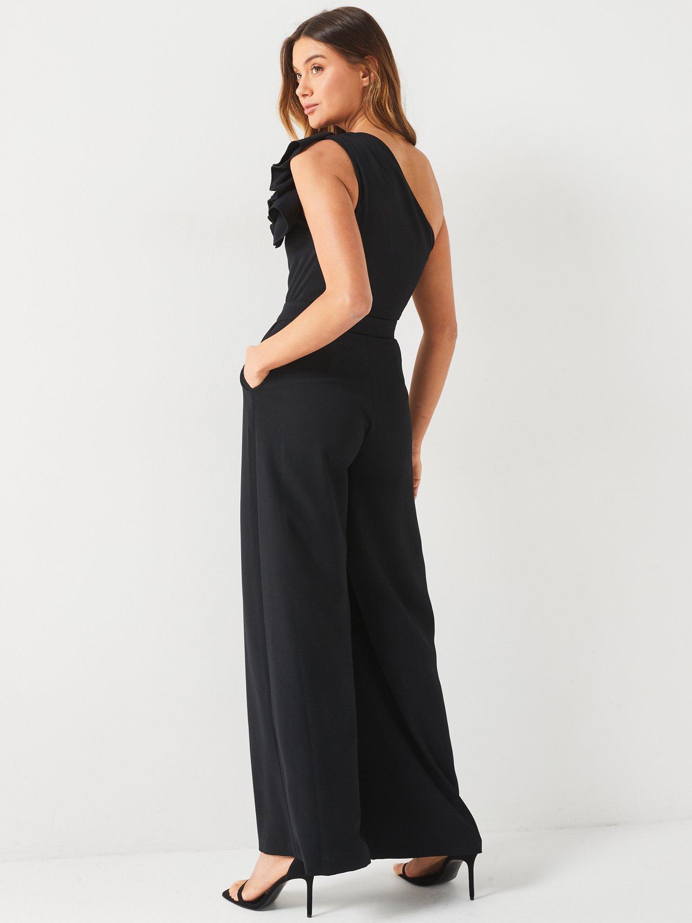 v-by-very-one-shoulder-ruffle-jumpsuit-blackstillFront