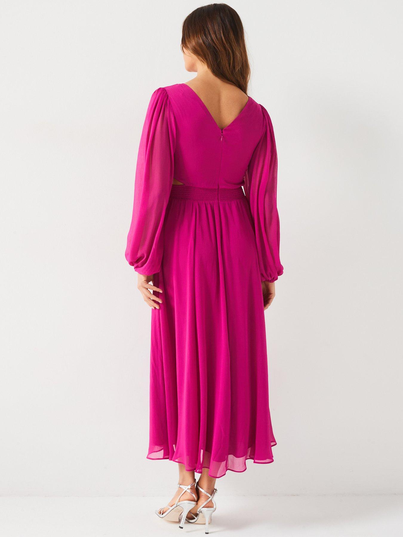 v-by-very-cut-out-detail-maxi-dress-pinkstillFront