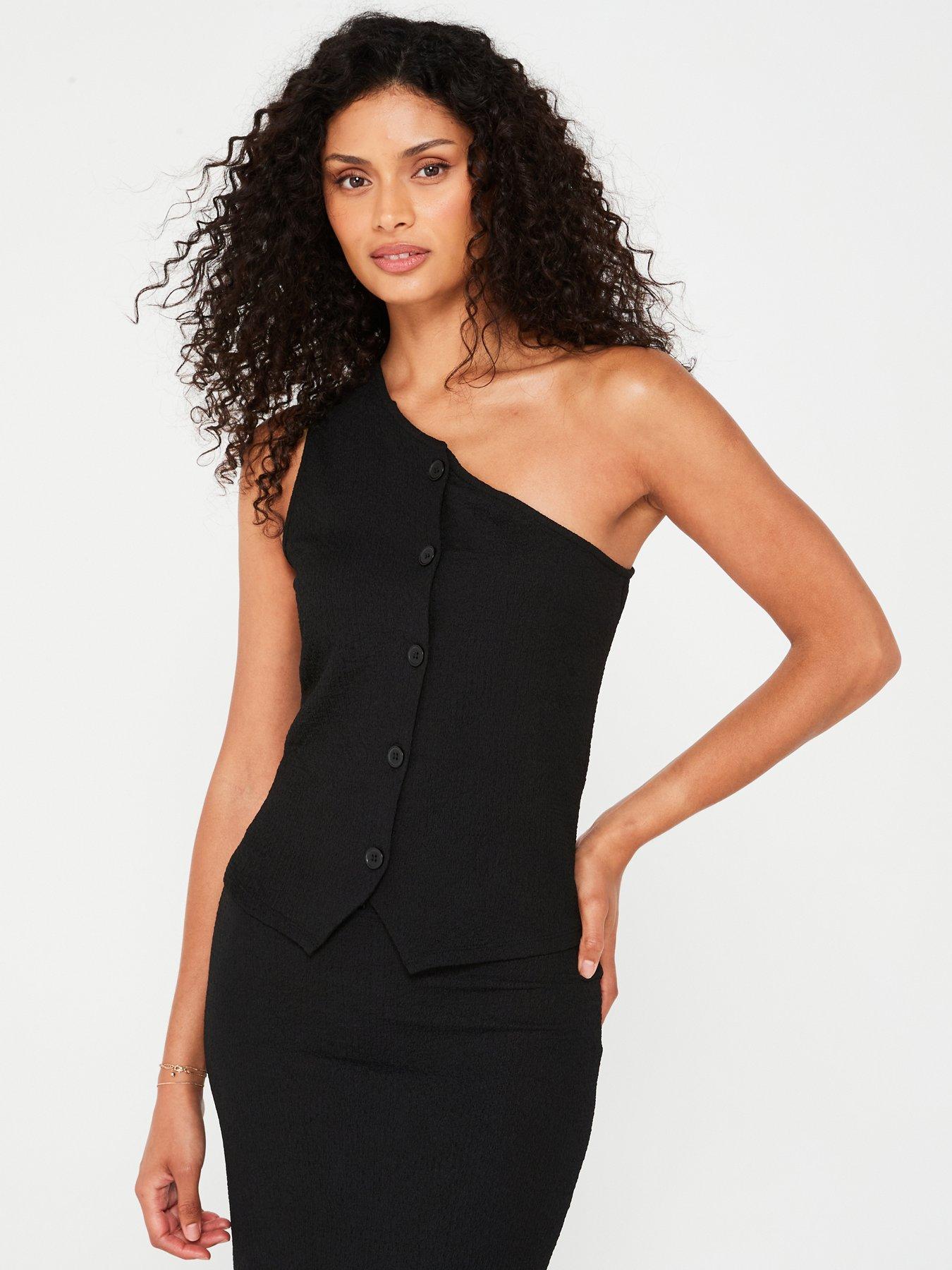 v-by-very-one-shoulder-crinkle-top-black