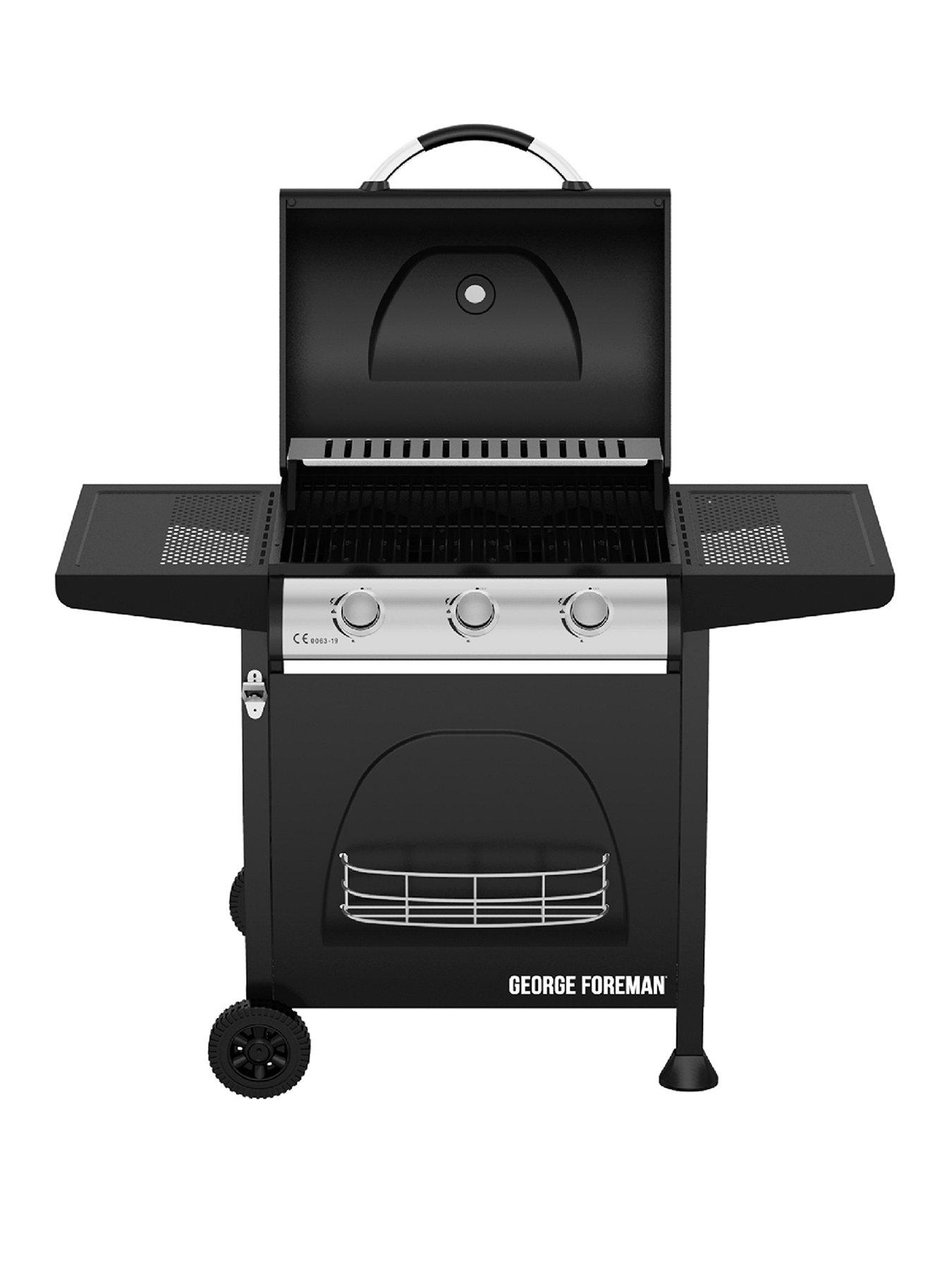 George Foreman 3-Burner Gas BBQ - Black