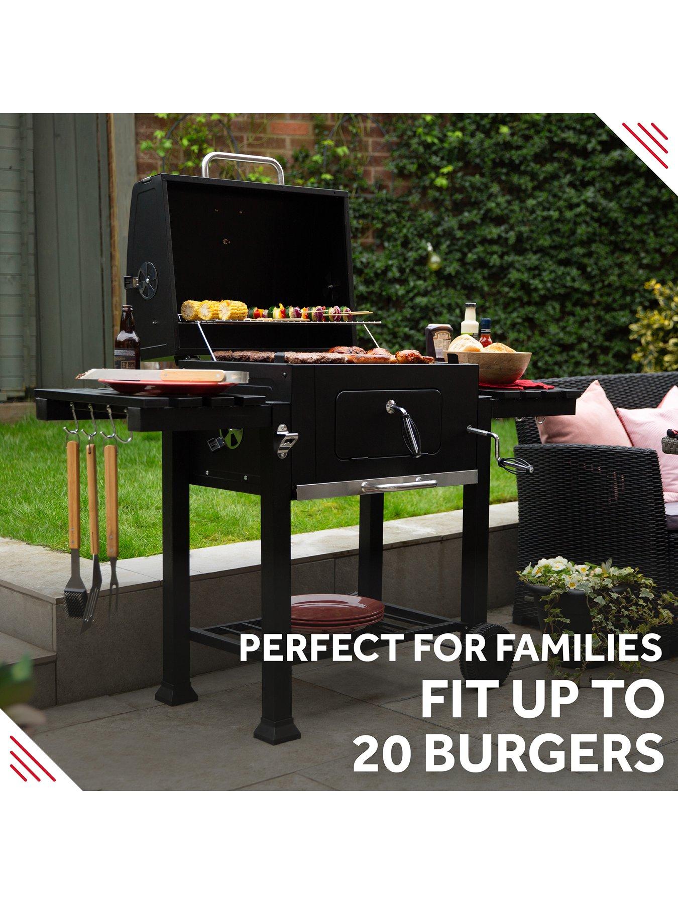 Image 4 of 6 of George Foreman XL Charcoal BBQ - Black