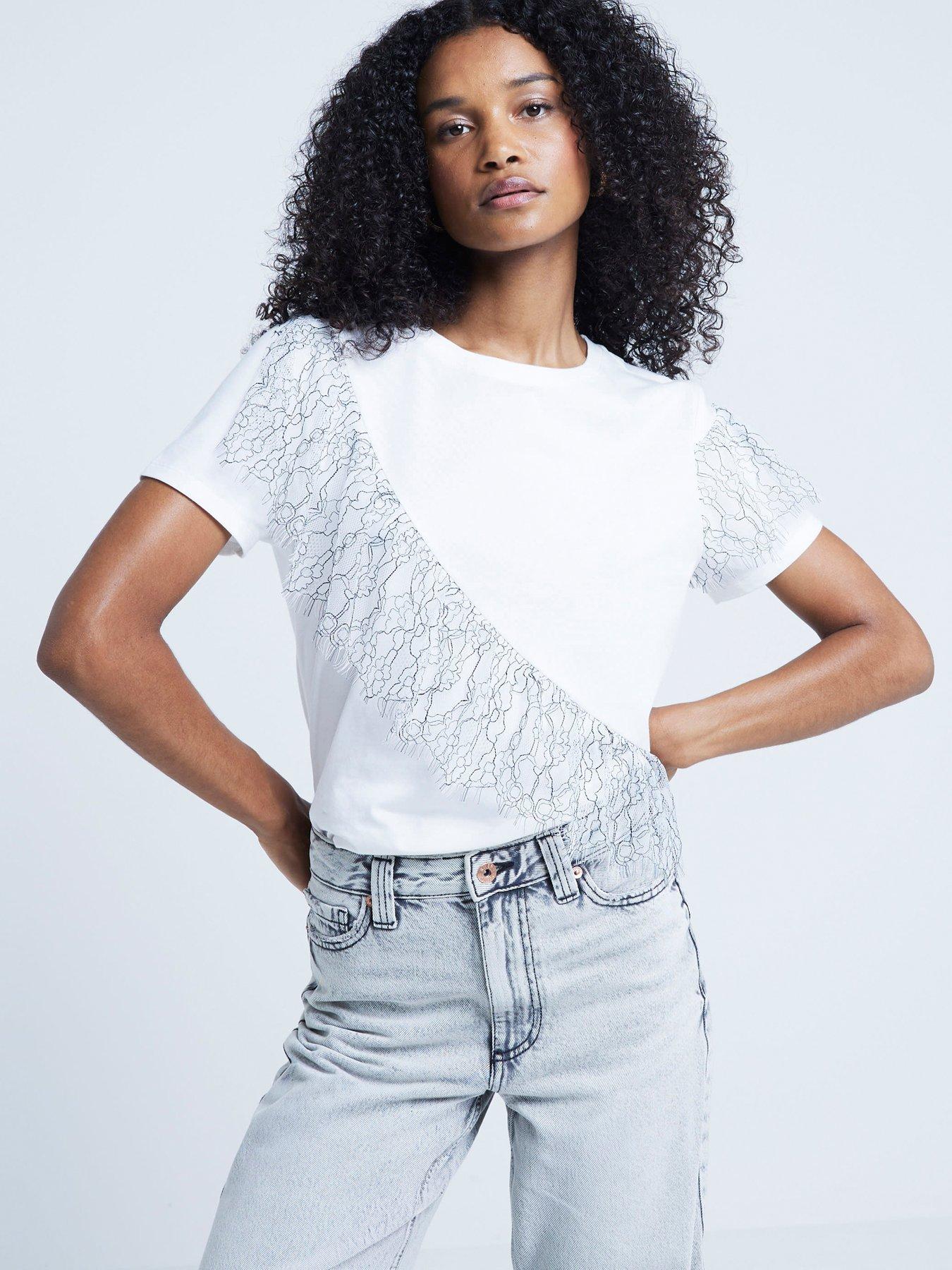 river-island-lace-frill-hybrid-t-shirt-white