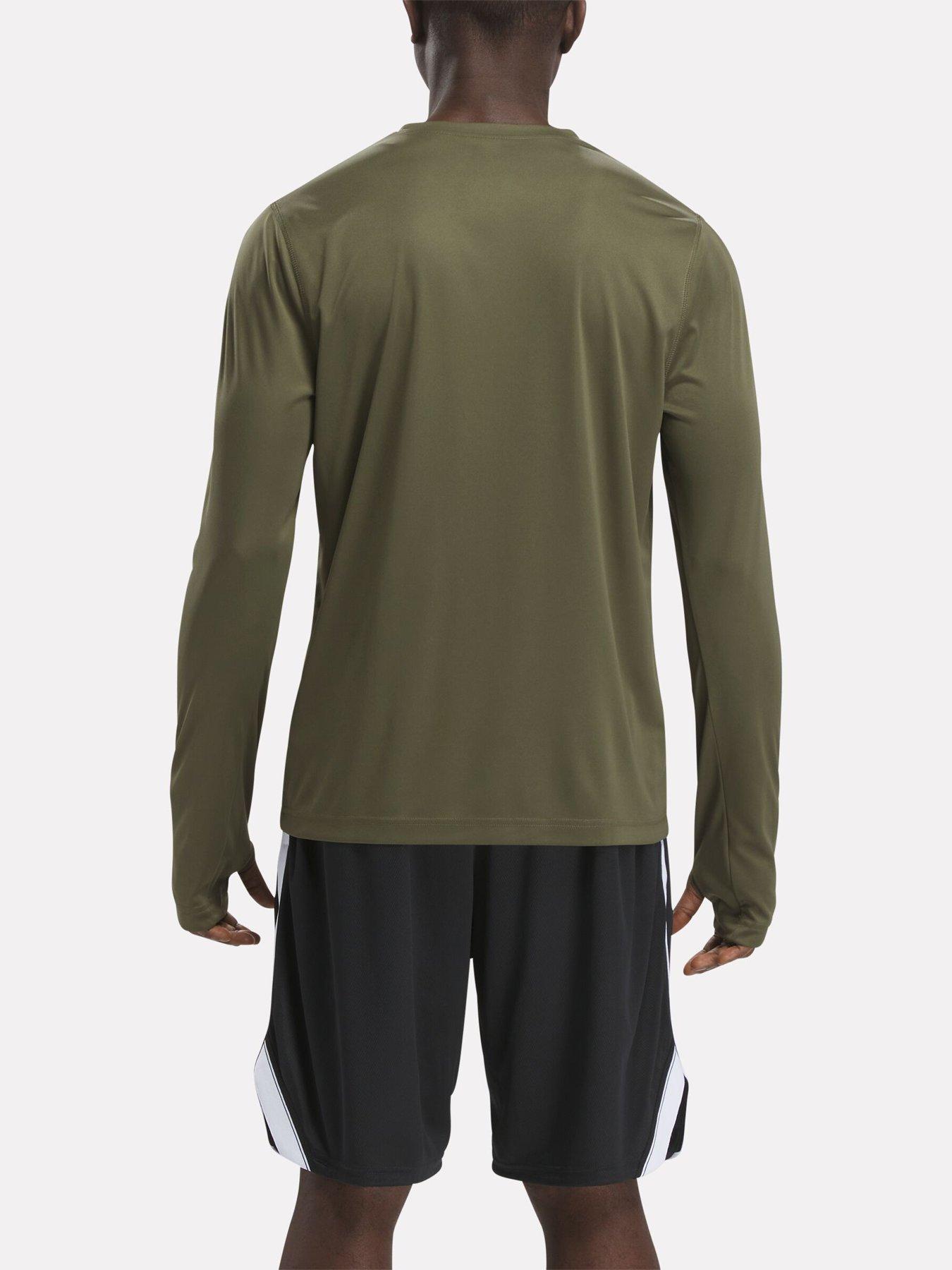 reebok-mens-training-train-long-sleeve-tech-t-shirt-greenstillFront