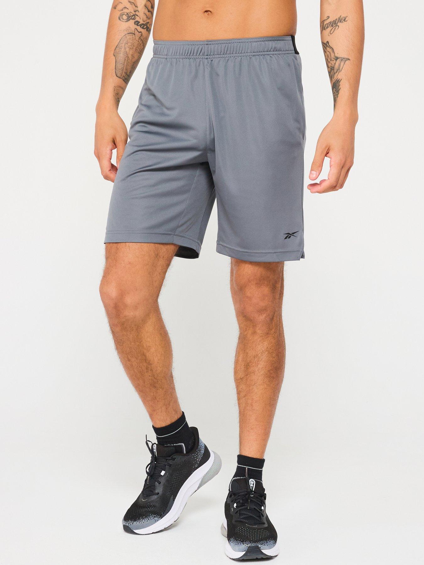undefined Mens Training Knit Shorts - Grey