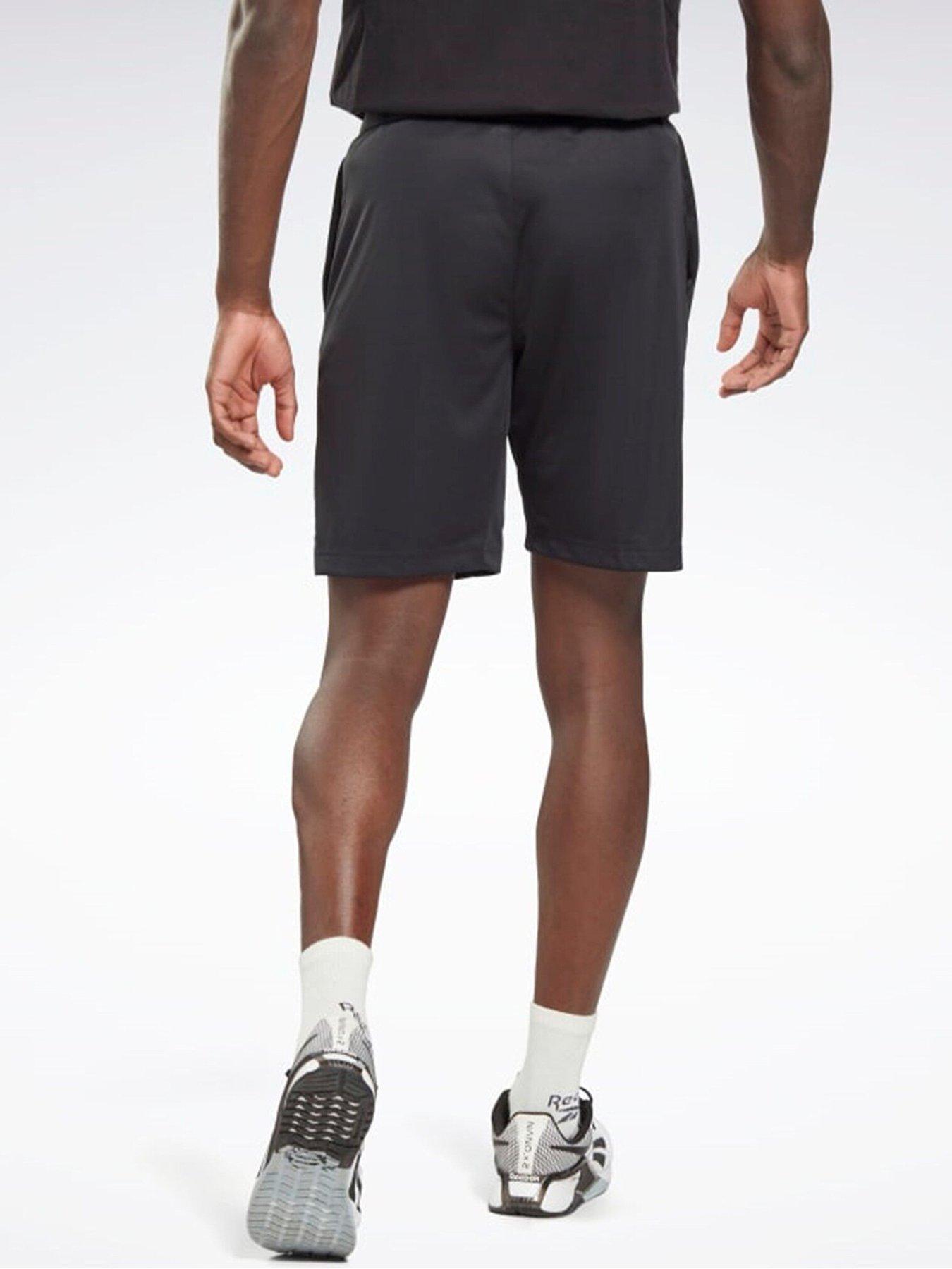 reebok-mens-training-knit-shorts-blackstillFront