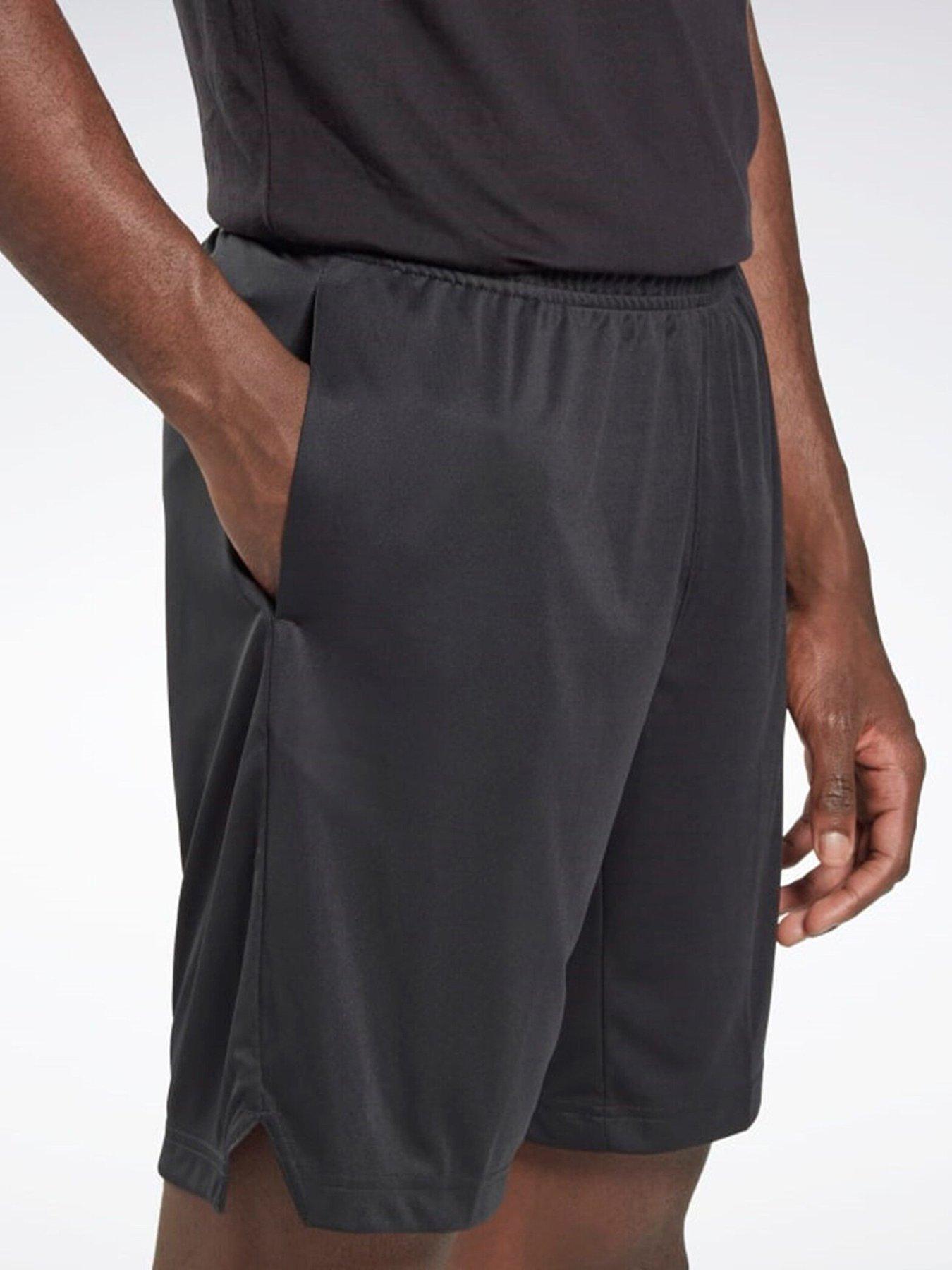 reebok-mens-training-knit-shorts-blackdetail