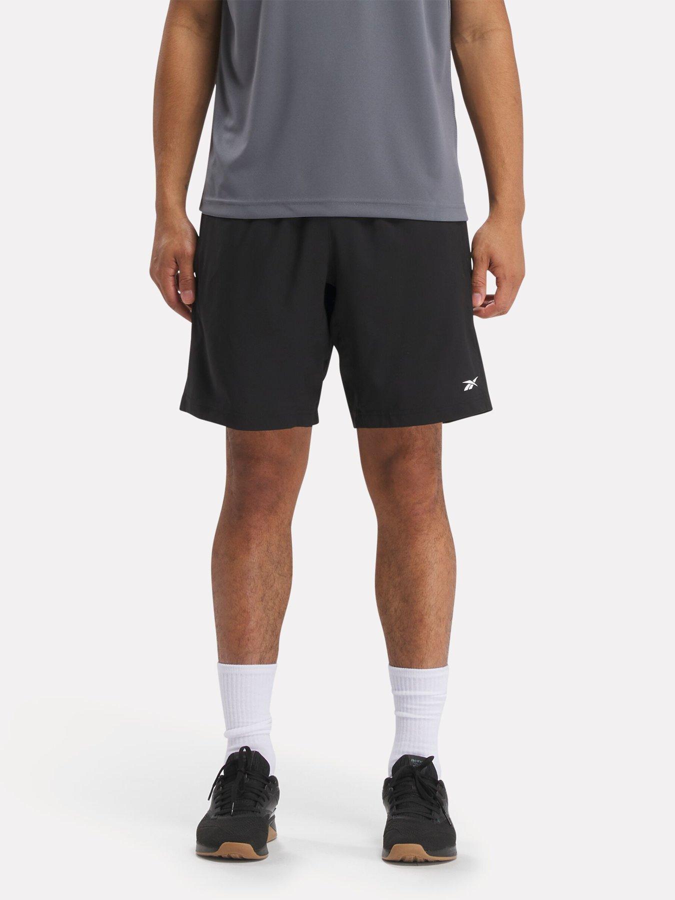 reebok-mens-training-woven-shorts-black