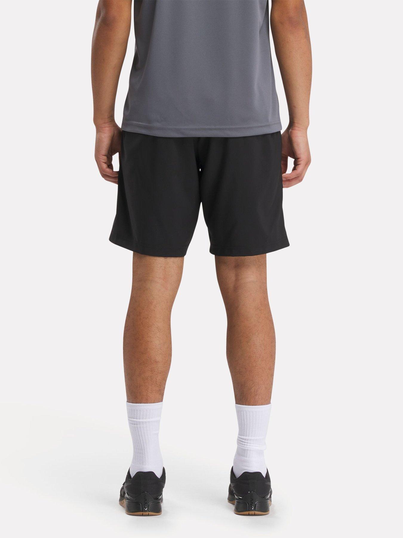 reebok-mens-training-woven-shorts-blackstillFront