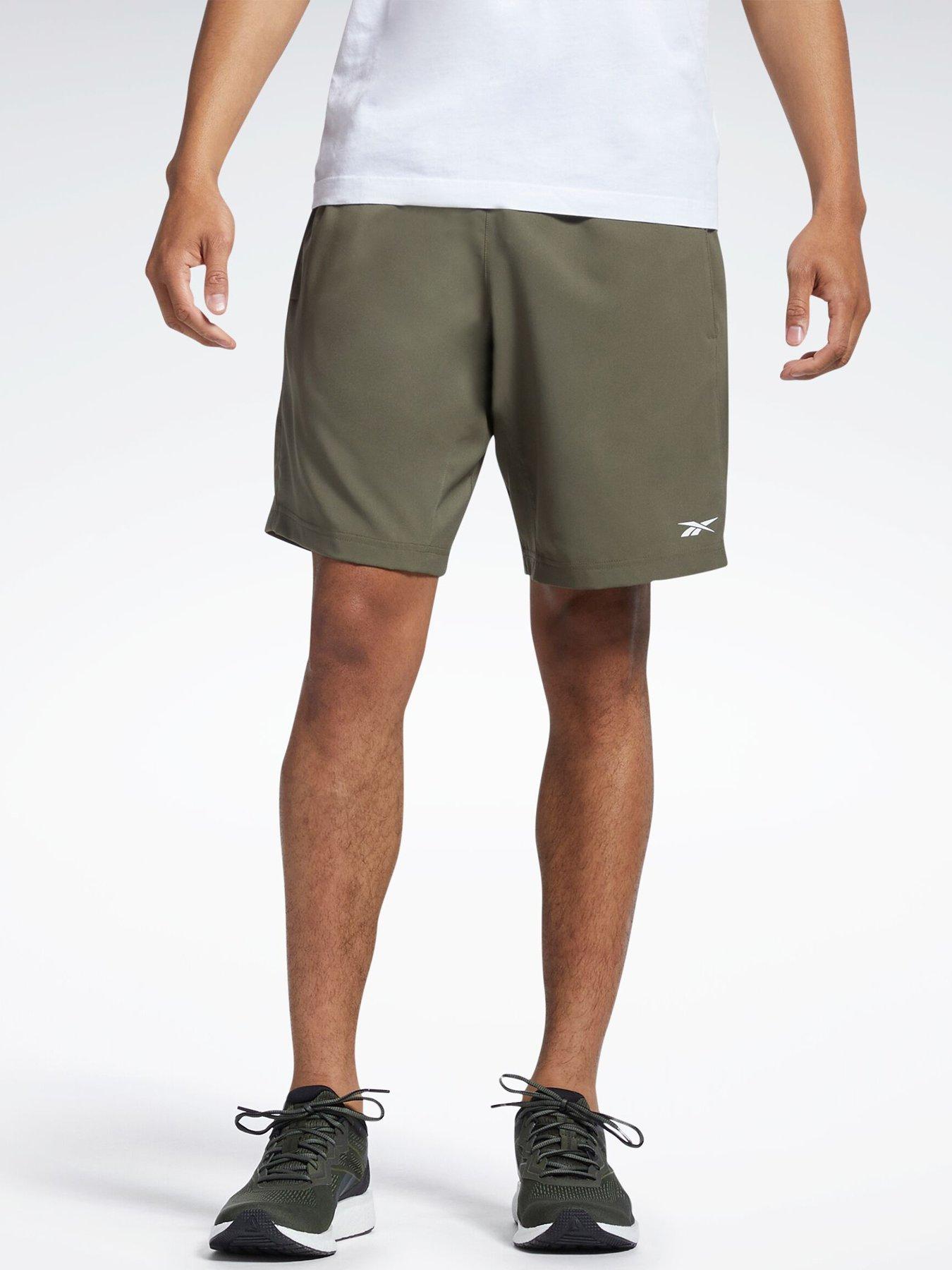 reebok-mens-training-woven-shorts-green