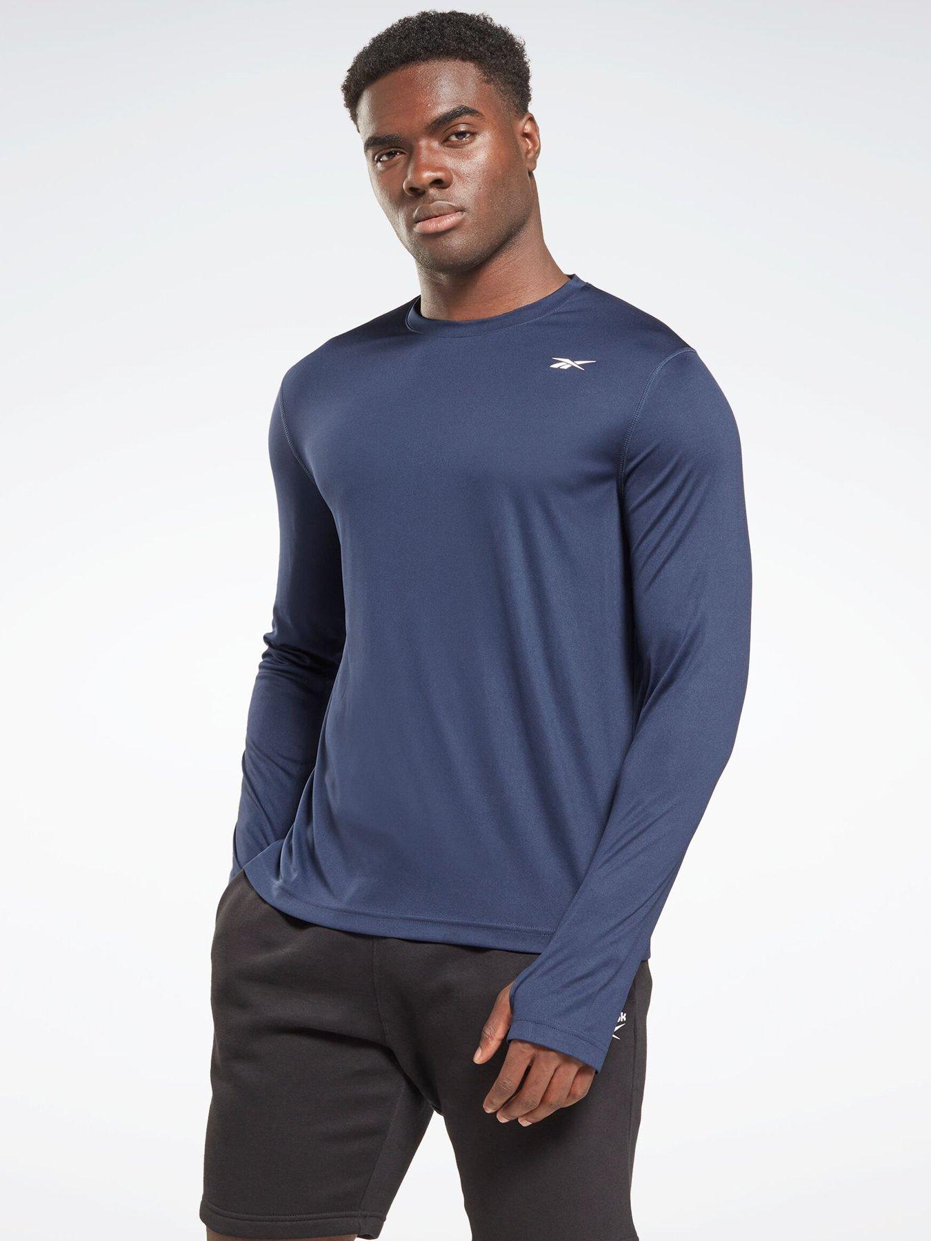 reebok-mens-training-train-long-sleeve-tech-t-shirt-navyfront