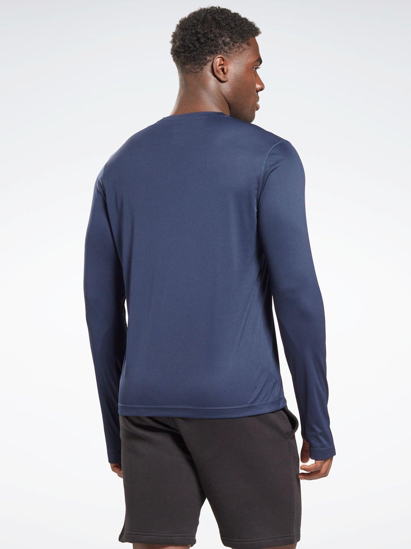 reebok-mens-training-train-long-sleeve-tech-t-shirt-navystillFront