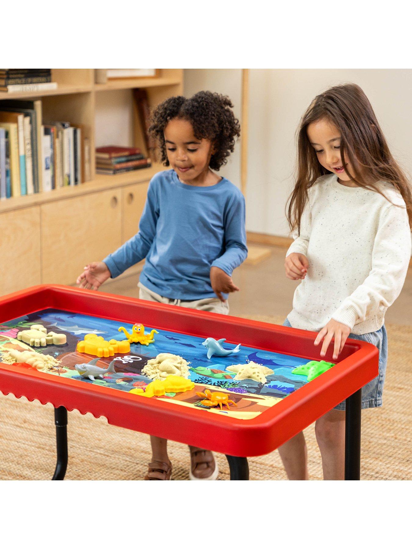 Image 2 of 7 of Playhouse Play Tray Activity Table with Sea Life and Dinosaur Play Mat Set