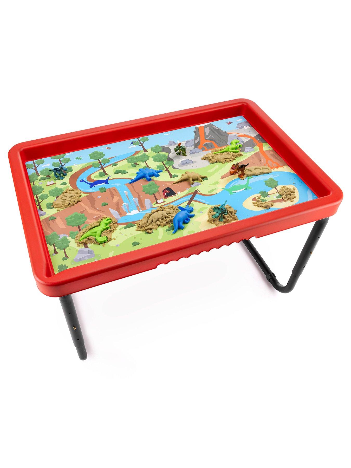 Image 6 of 7 of Playhouse Play Tray Activity Table with Sea Life and Dinosaur Play Mat Set
