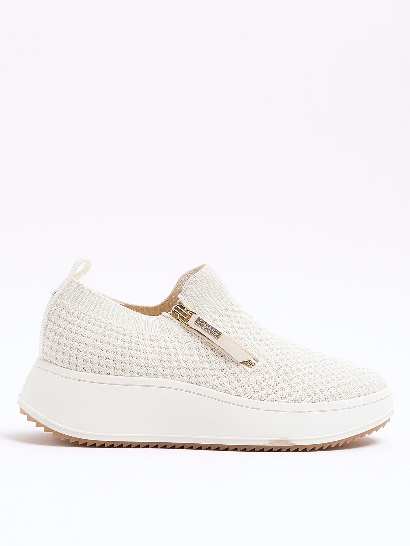 river-island-wide-fit-knitted-slip-on-wedge-beige