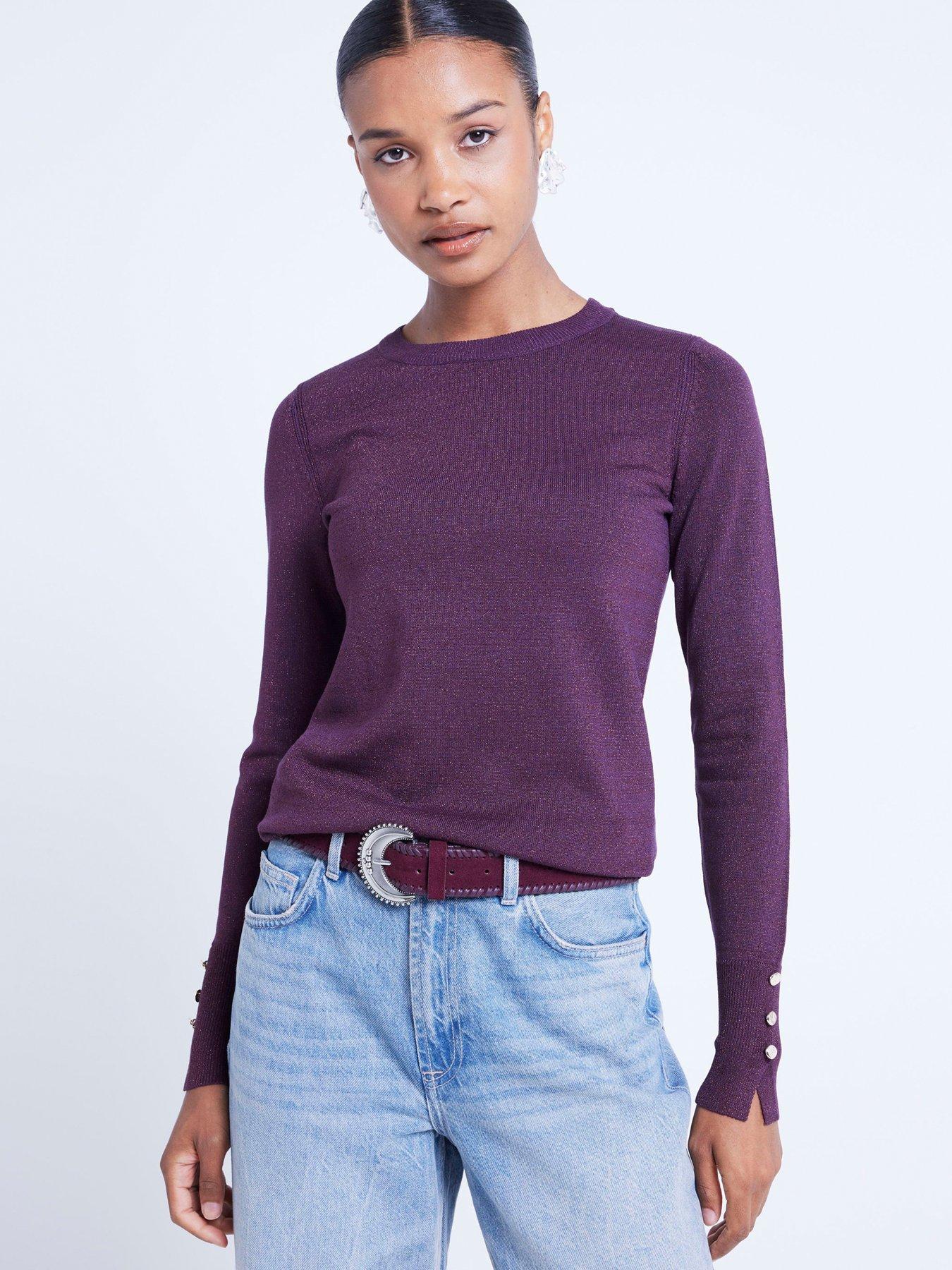 river-island-fine-knit-crew-top-dark-purple