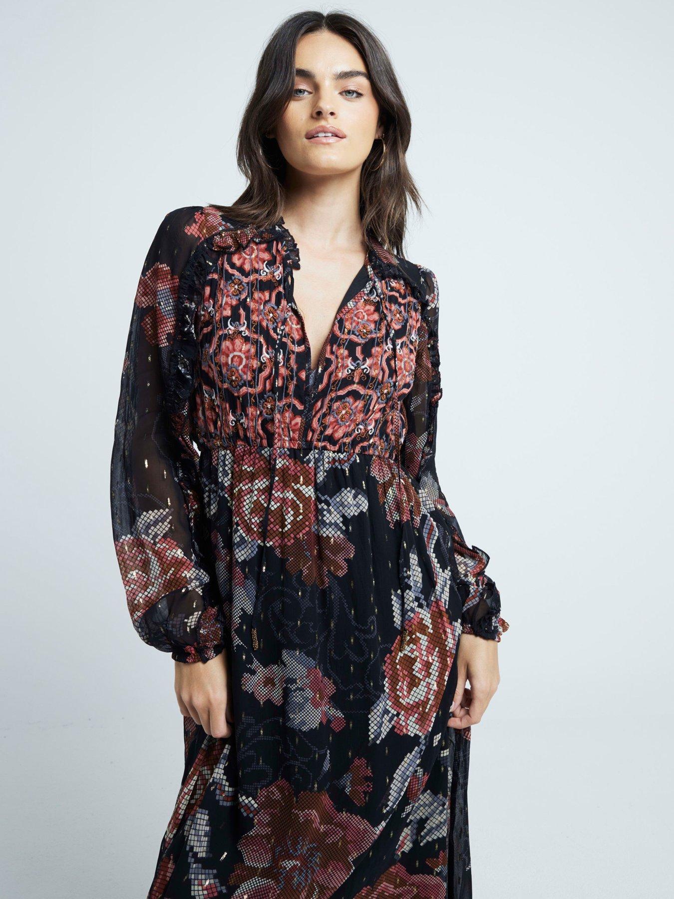 river-island-floral-smock-midi-dress-multicolour-blackback