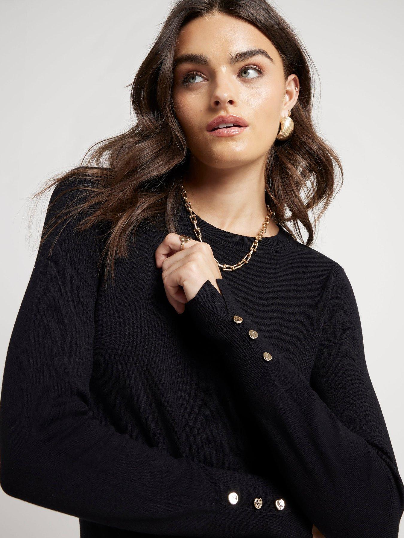 river-island-fine-knit-crew-top-blackoutfit