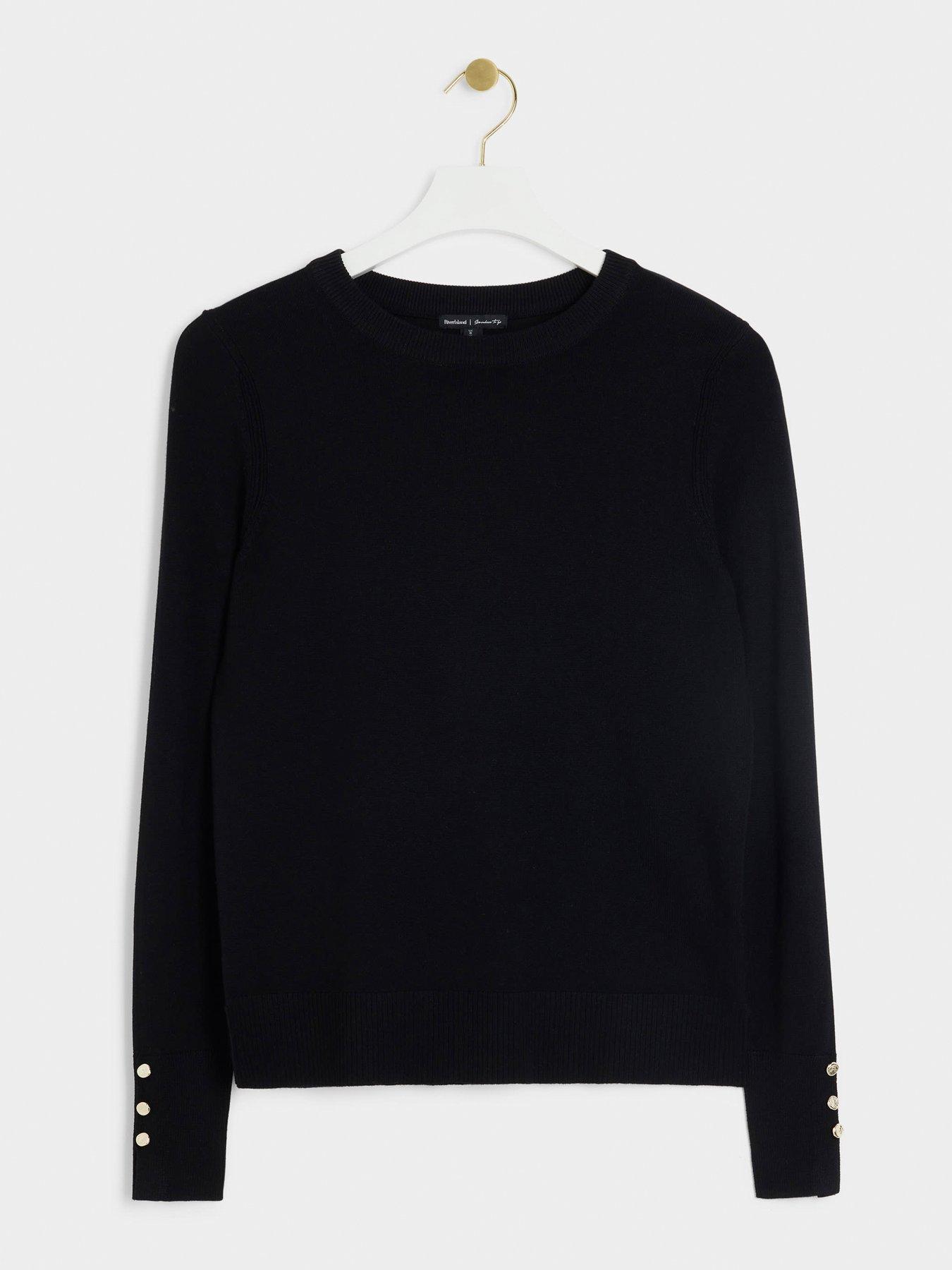 river-island-fine-knit-crew-top-blackdetail