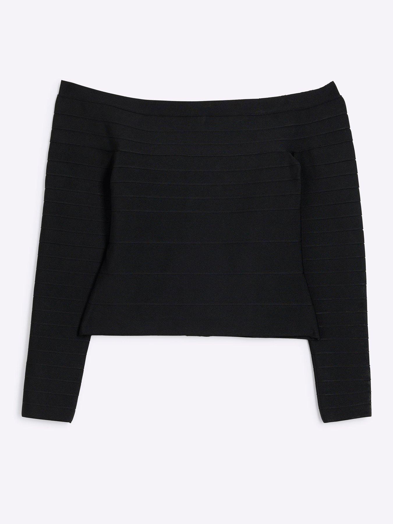 river-island-knitted-bardot-top-blackdetail