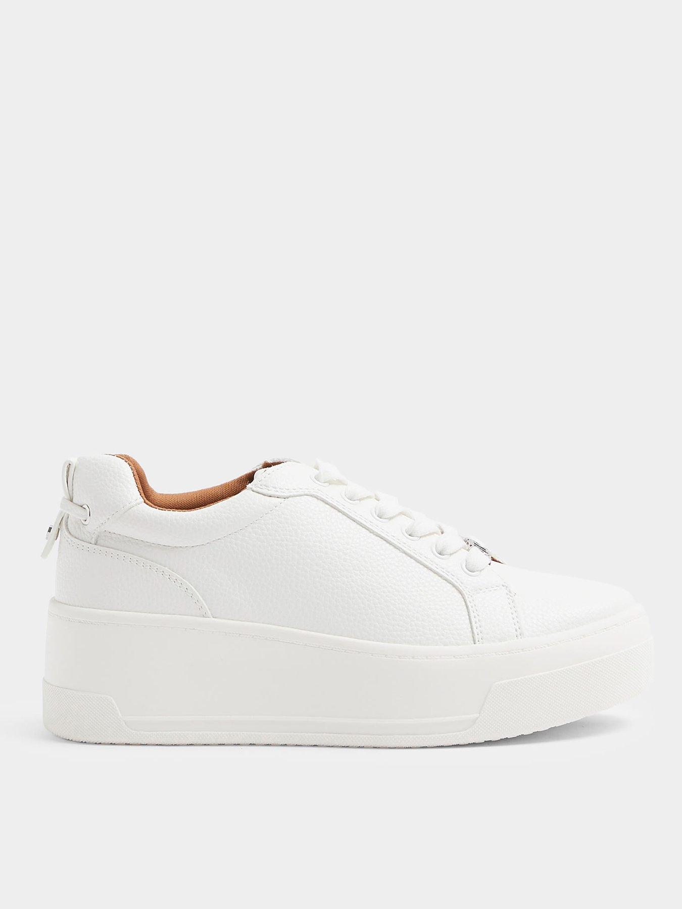 river-island-platform-lace-up-trainers-white