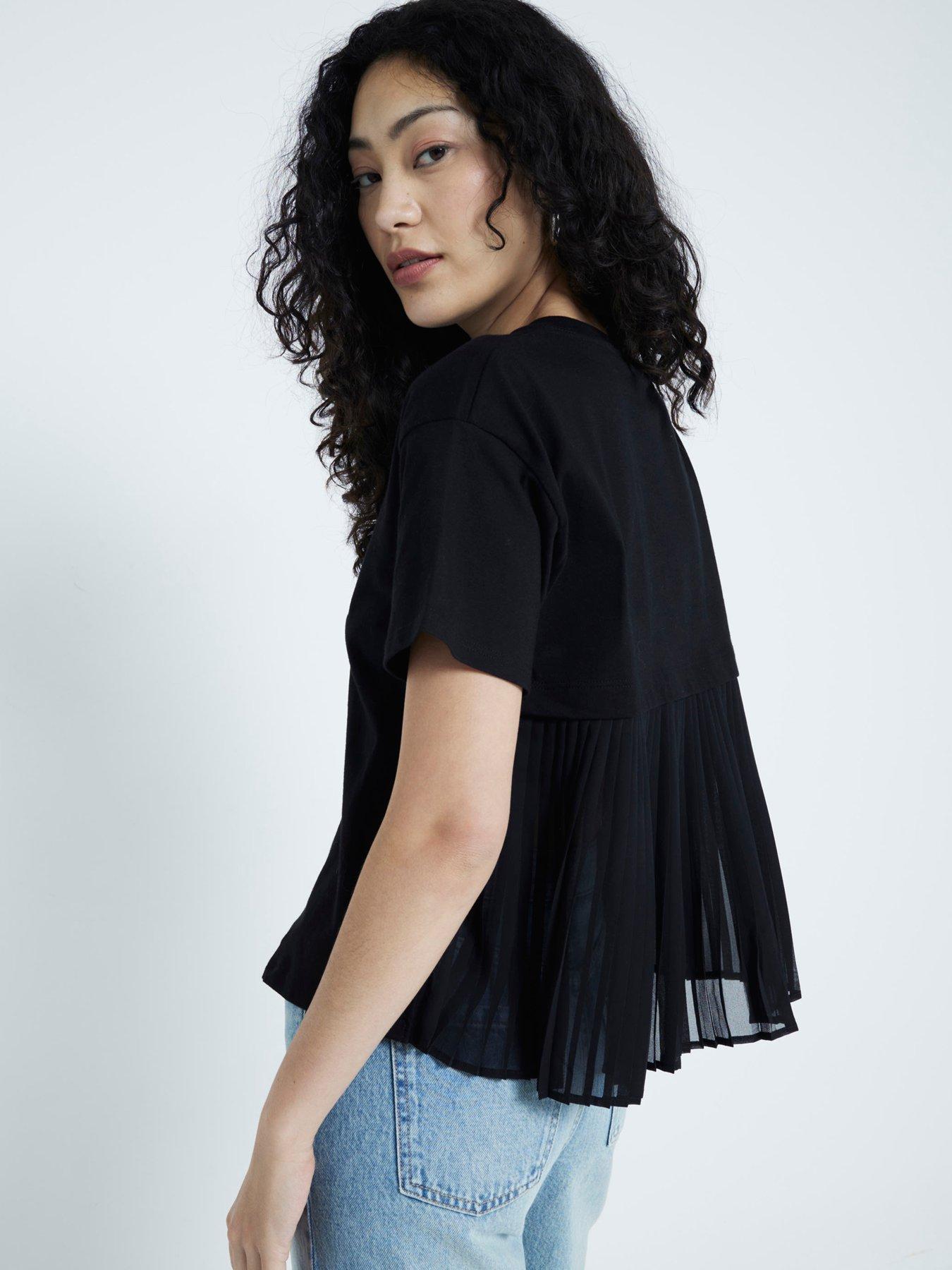 river-island-pleated-back-hybrid-t-shirt-blackstillFront