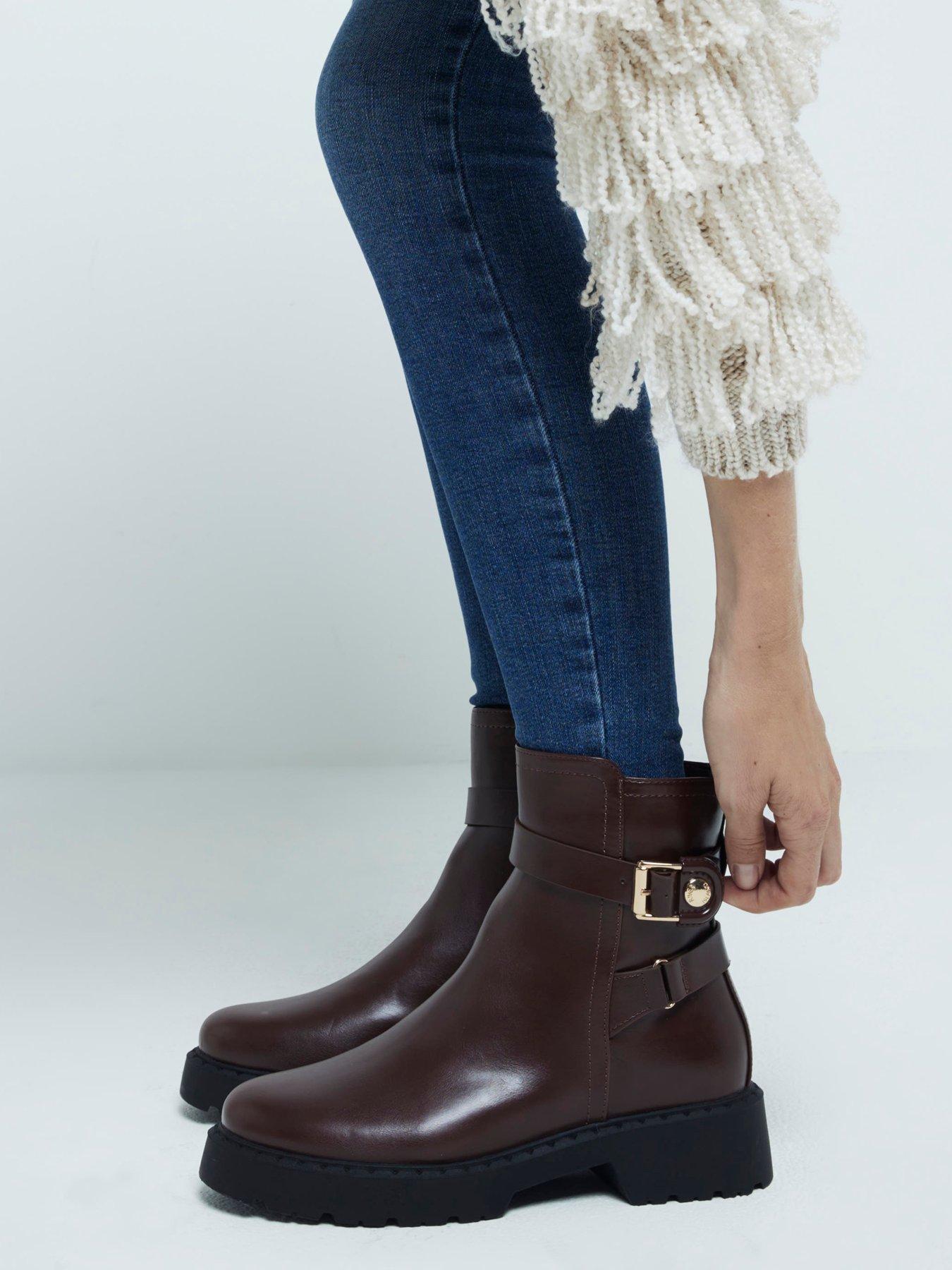 river-island-chunky-buckled-ankle-boots-brownstillFront