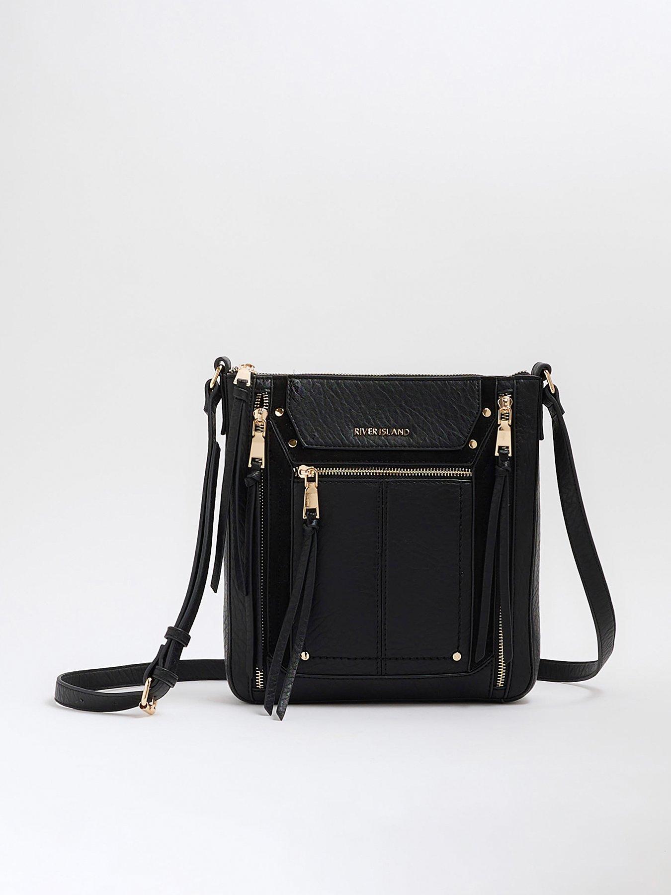 river-island-panelled-zip-messenger-bag-black