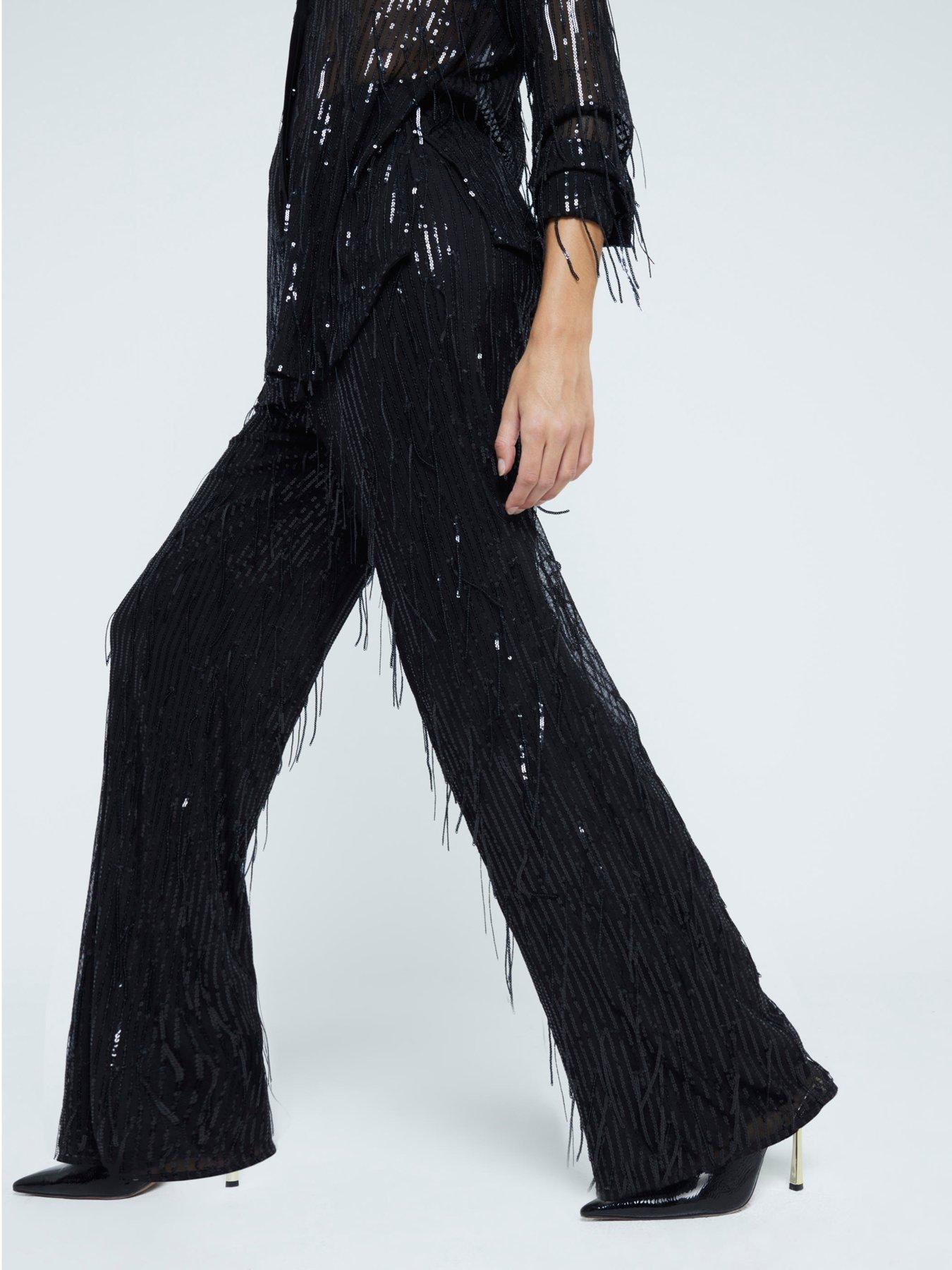 river-island-tailored-beaded-lace-trouser-black