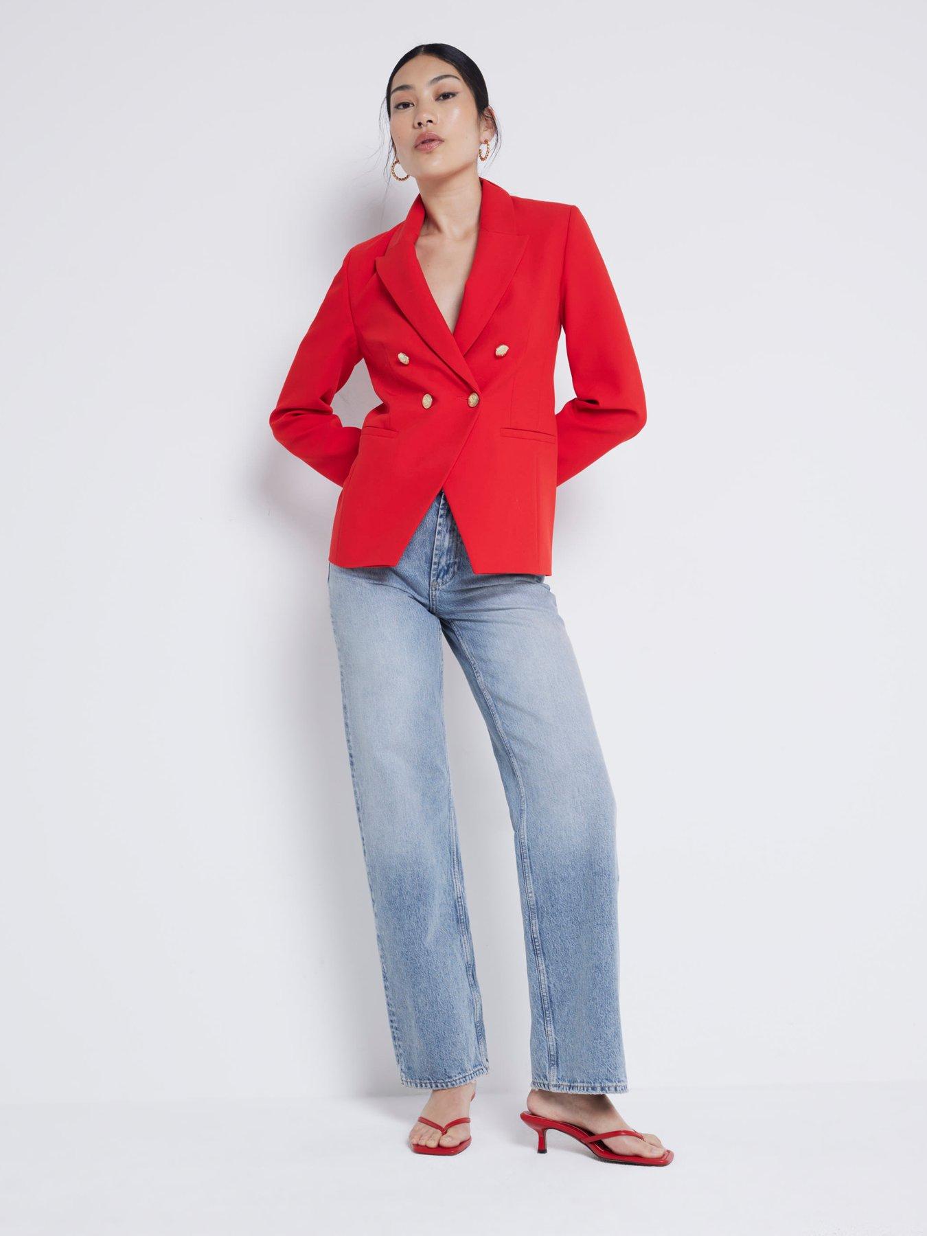 river-island-structured-blazer-redback