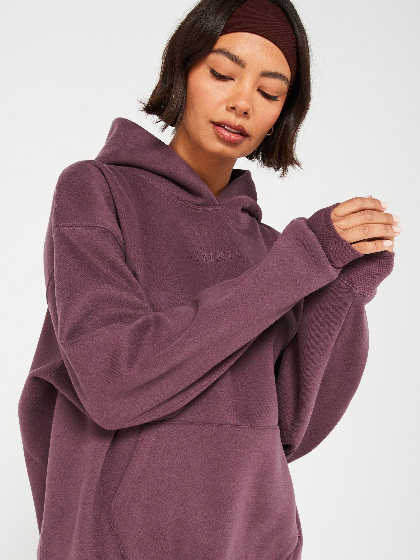 gym-king-womens-luxe-oversized-hood-burgundyoutfit