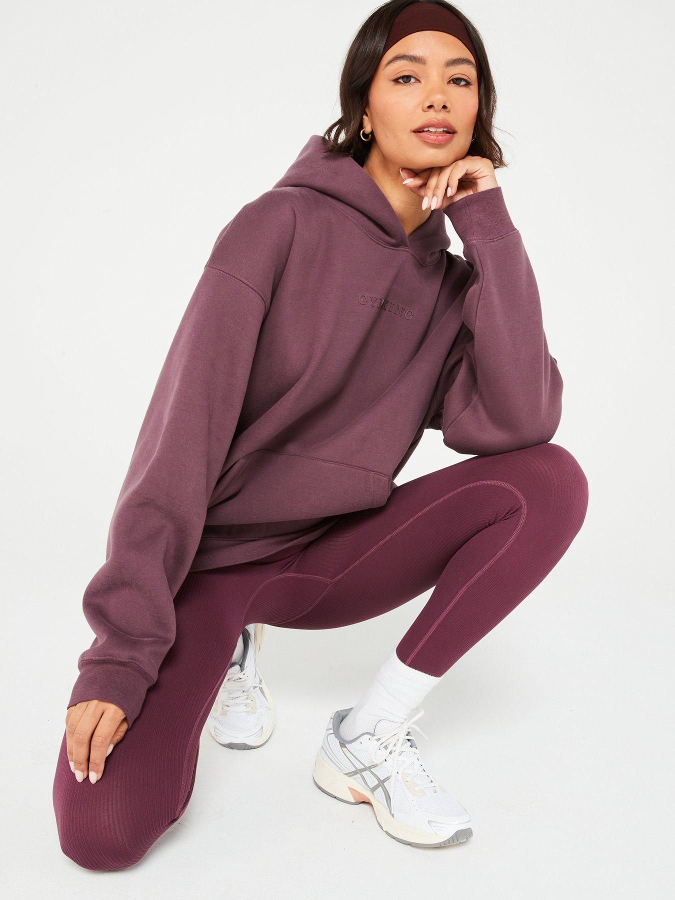 gym-king-womens-luxe-oversized-hood-burgundydetail