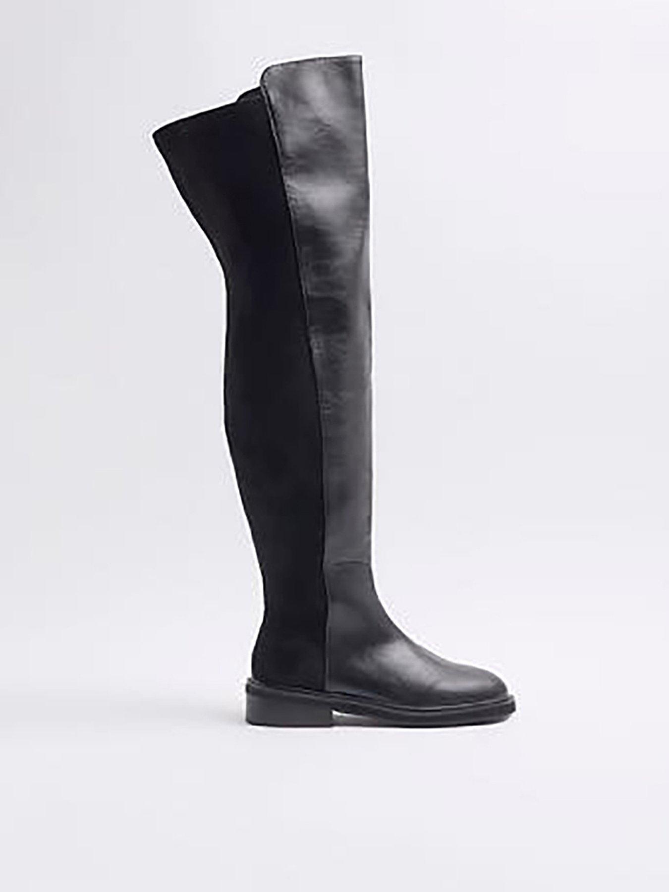 river-island-flat-high-leg-boot-black