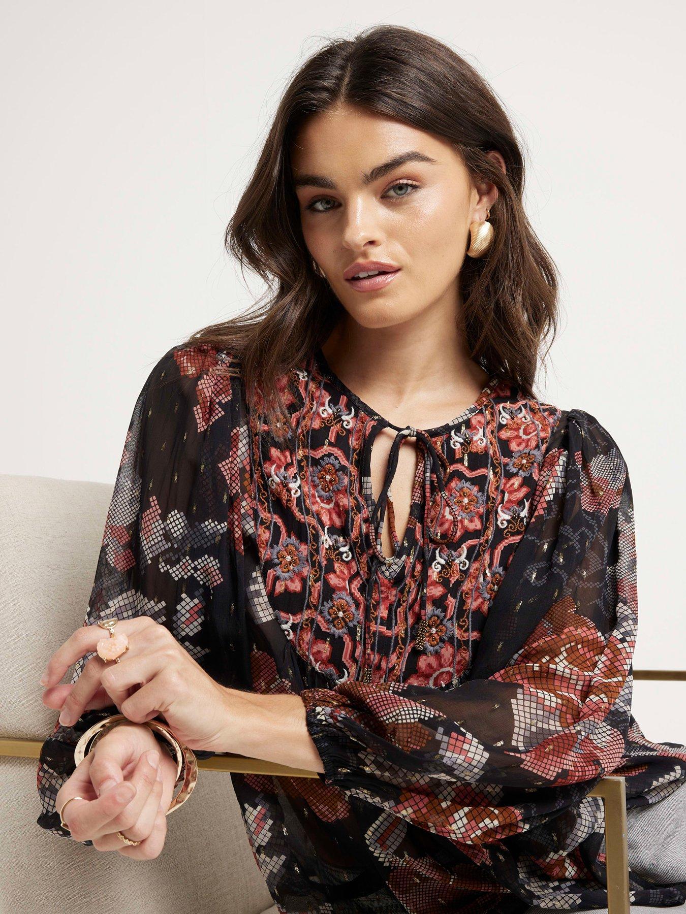 river-island-floral-smock-top-blackoutfit