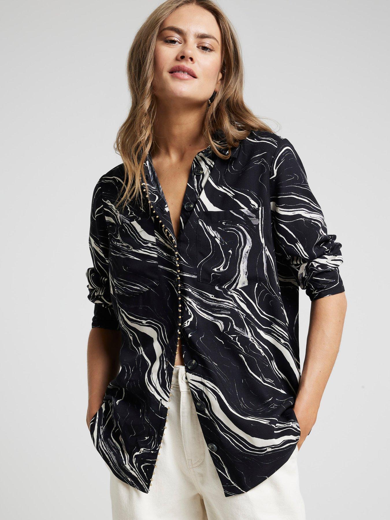 river-island-marble-studded-shirt-black