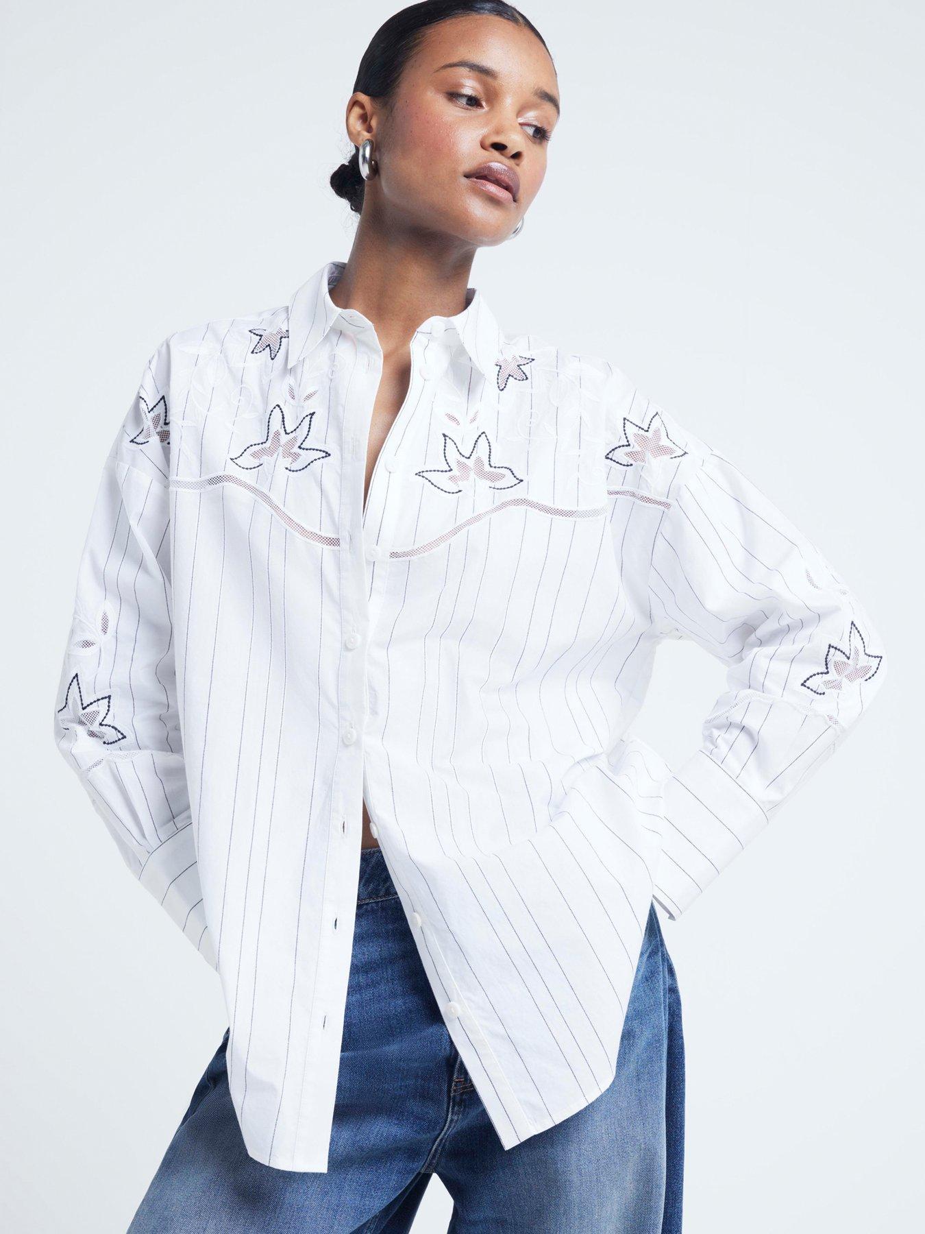 river-island-cutwork-stripe-shirt-cream