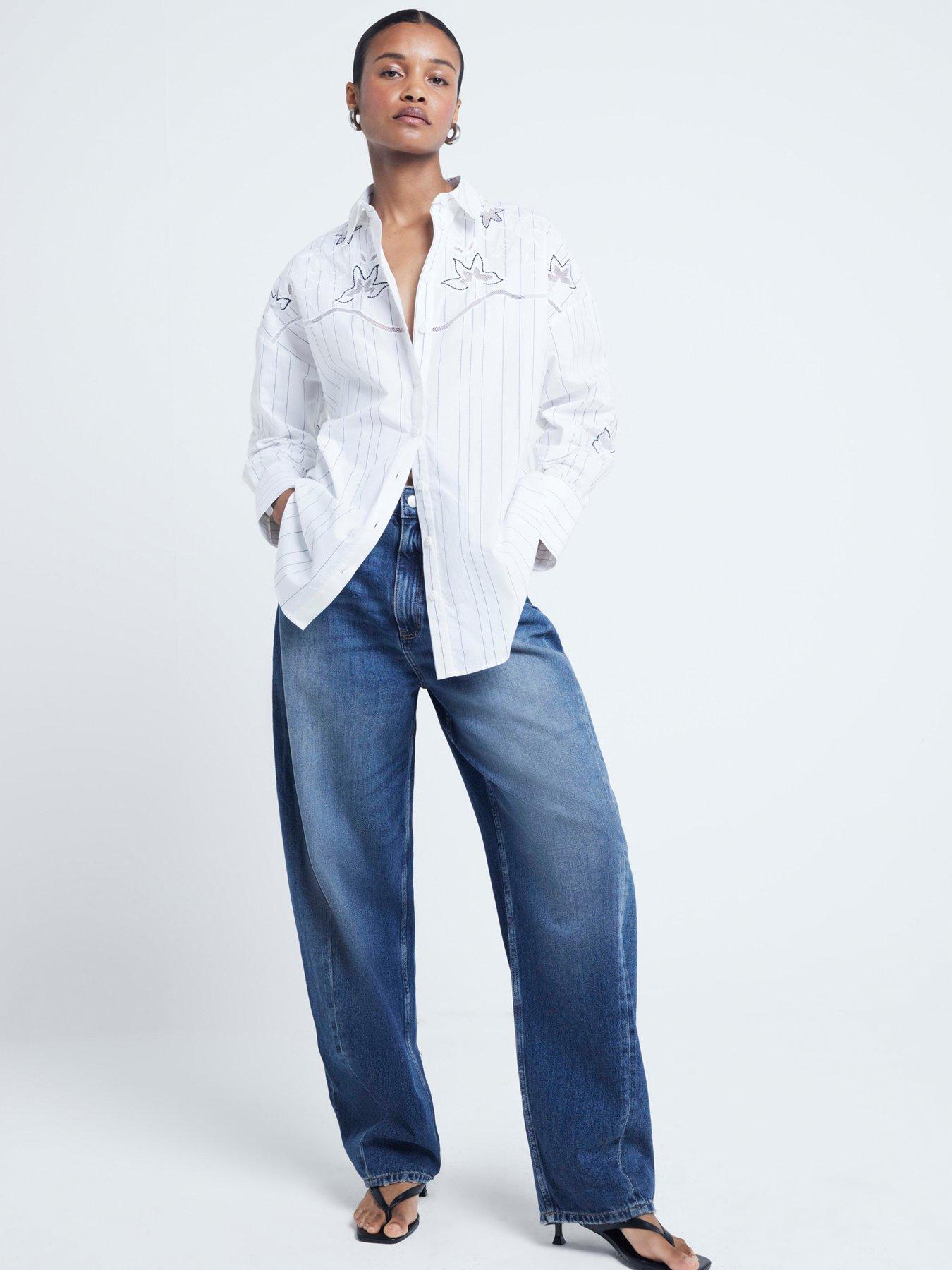 river-island-cutwork-stripe-shirt-creamback