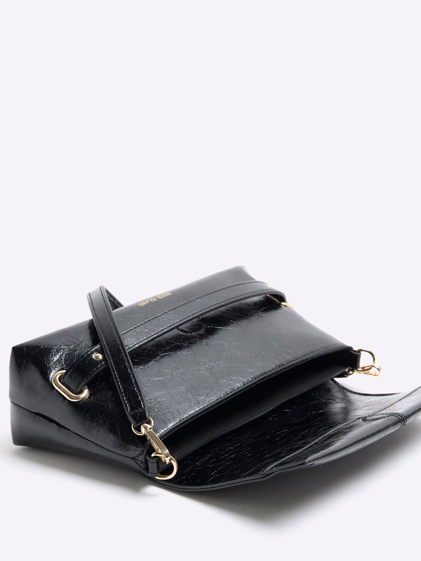 river-island-fold-over-clutch-blackdetail