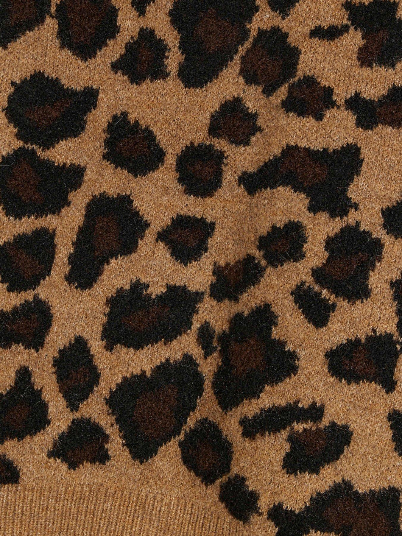 Image 6 of 6 of River Island Leopard Print Jumper - Brown