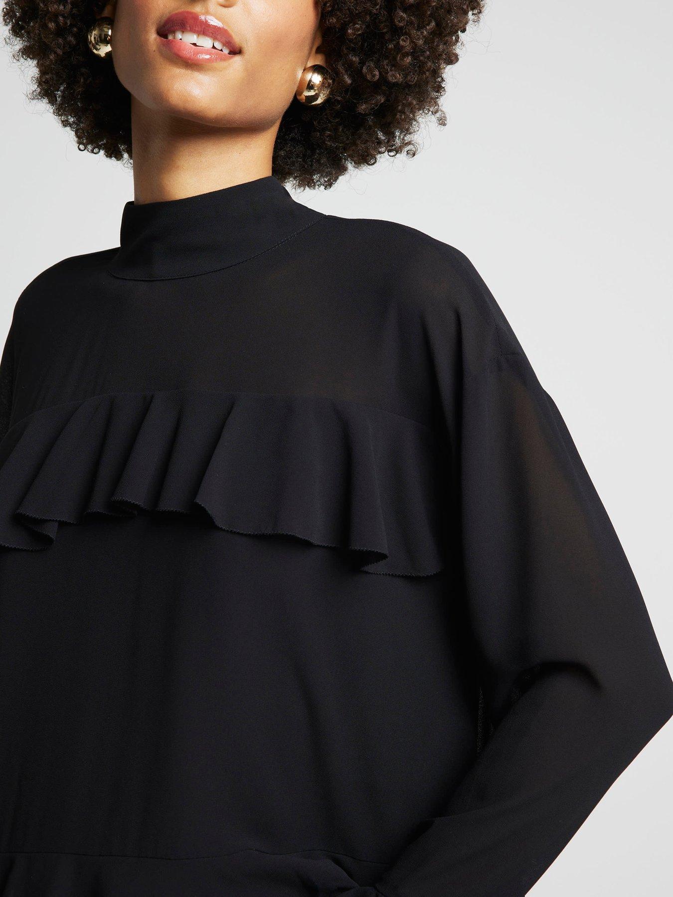 river-island-ruffle-detail-blouse-blackoutfit