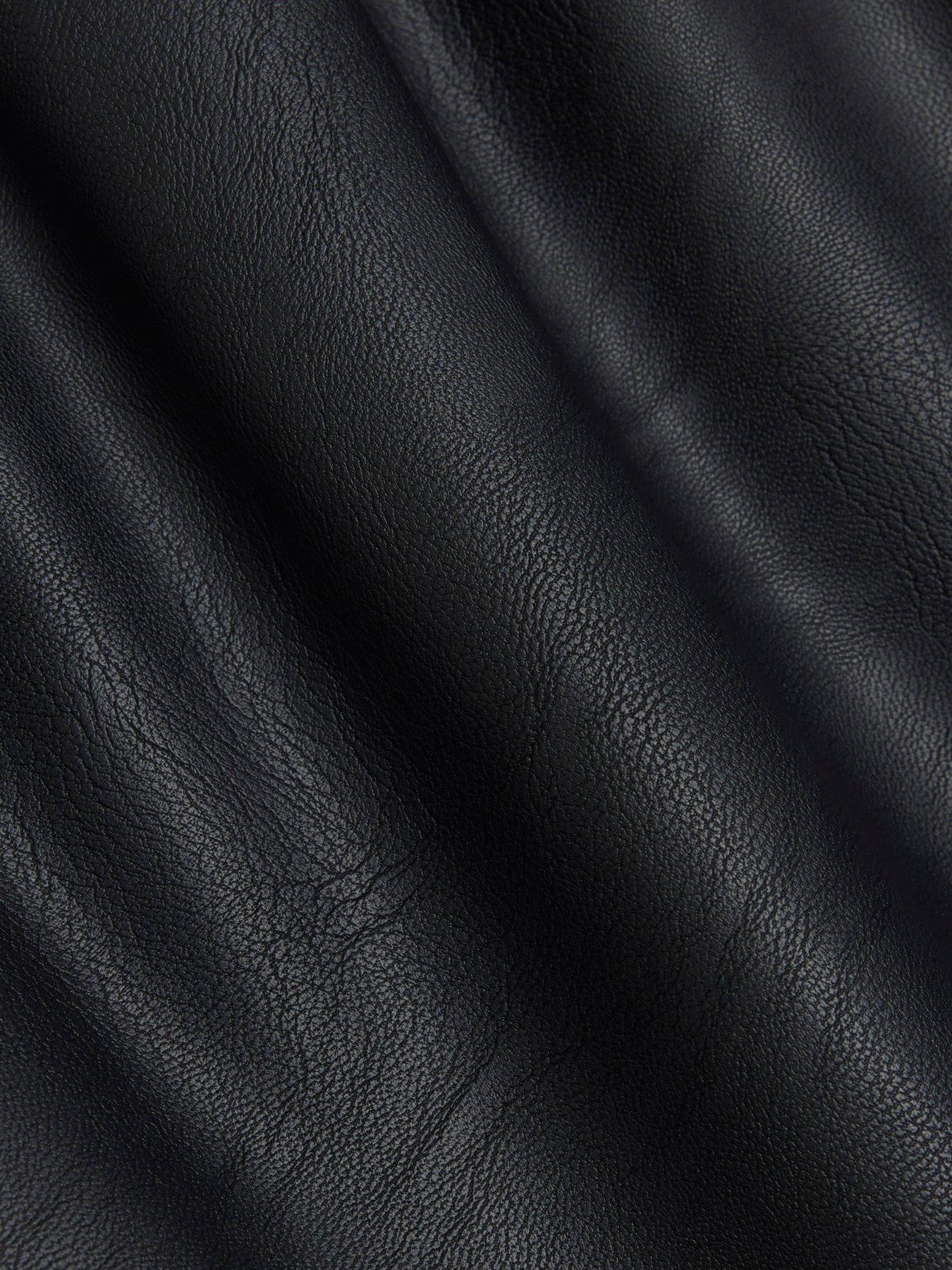 Image 6 of 6 of RI Plus Faux Leather Pull On Trousers - Black