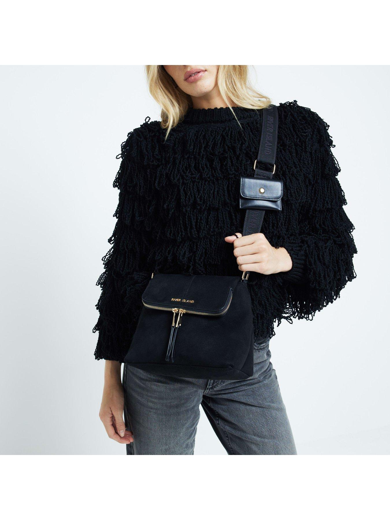 river-island-suedette-zip-messenger-blackstillFront