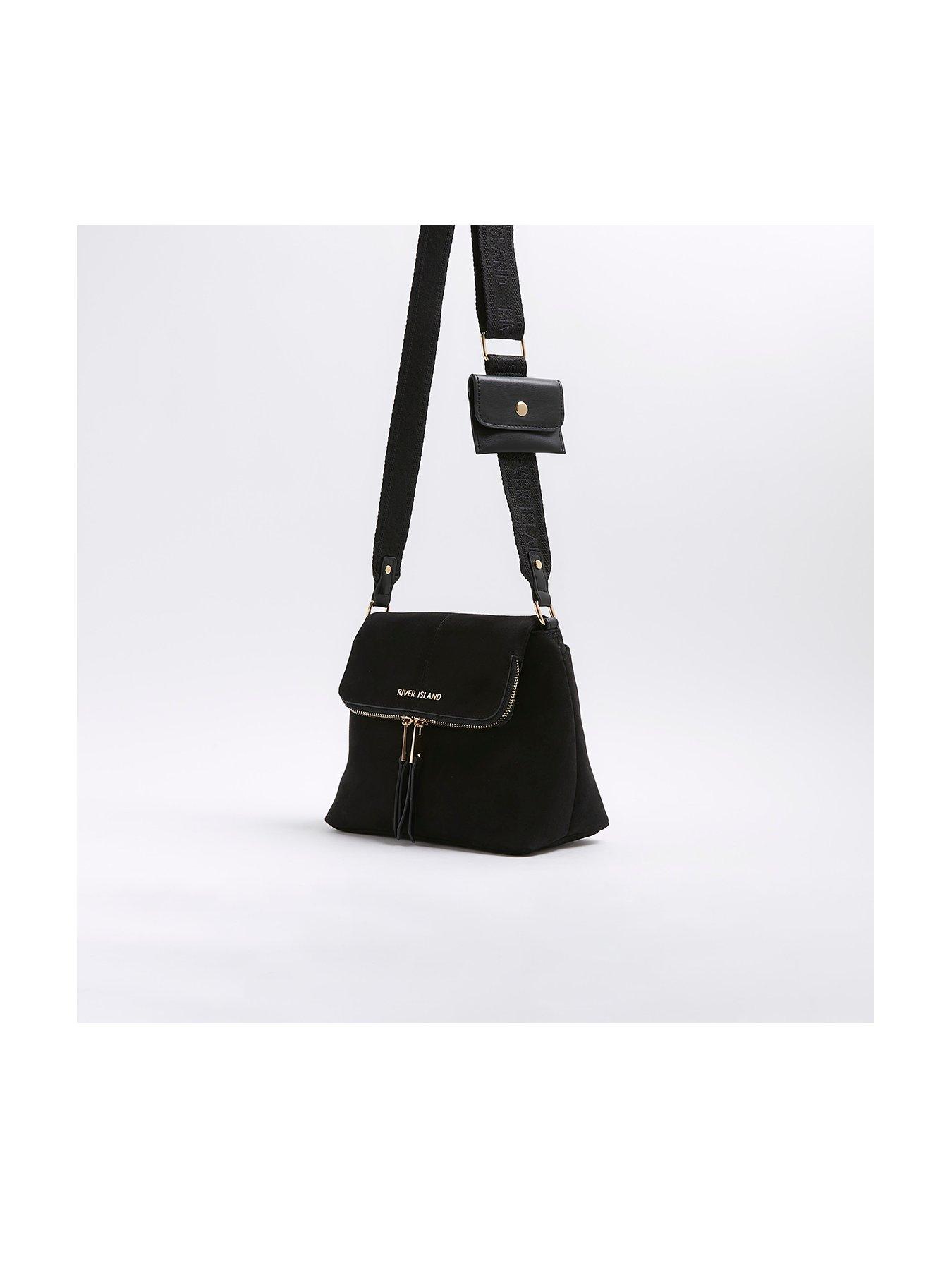 river-island-suedette-zip-messenger-blackback