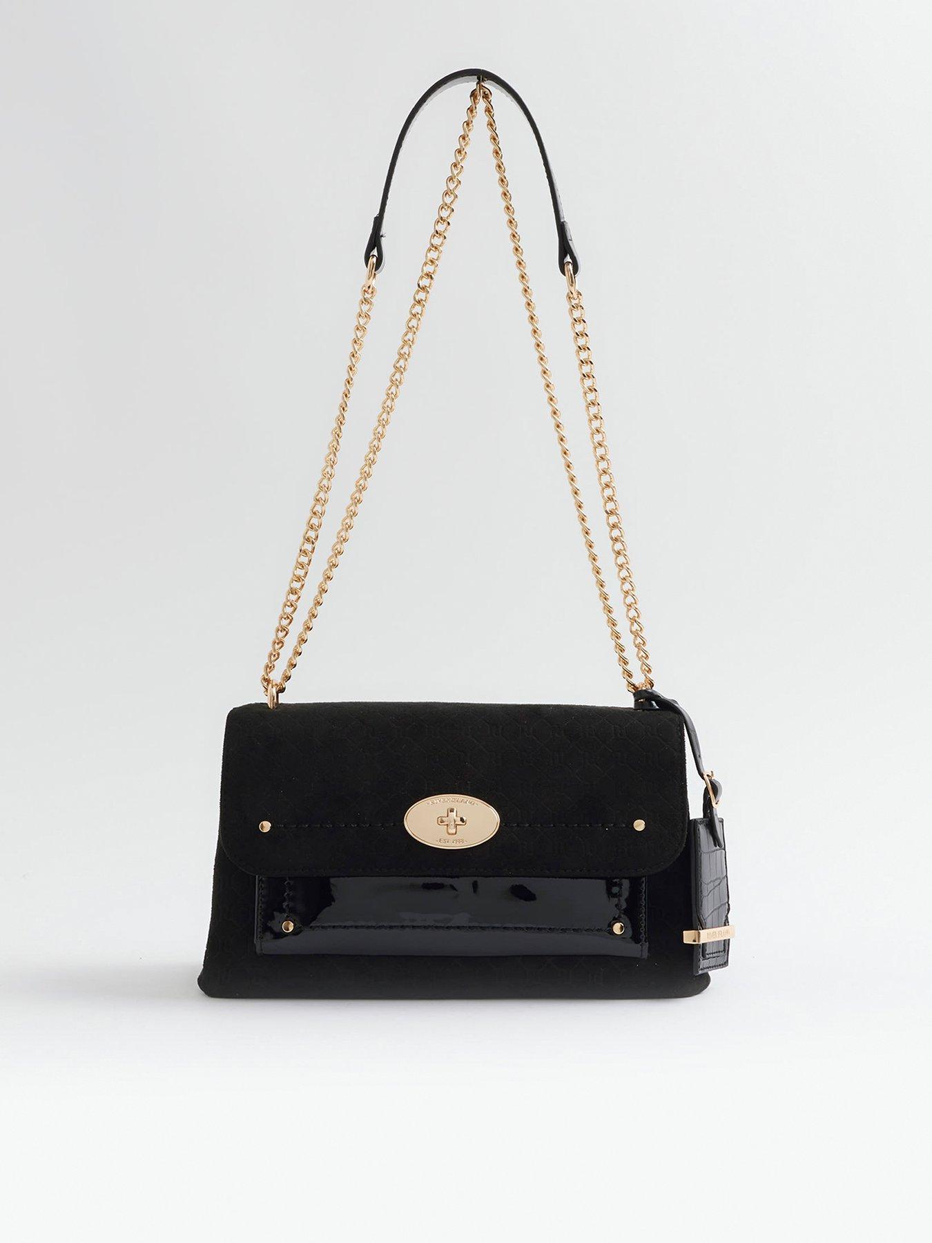 river-island-oval-lock-pocket-shoulder-bag-black