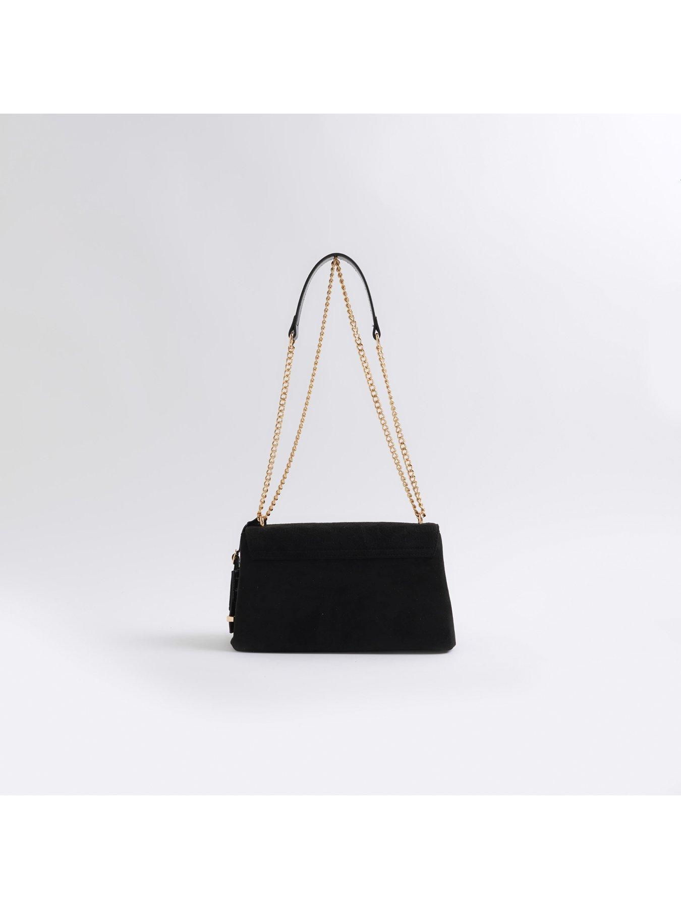 river-island-oval-lock-pocket-shoulder-bag-blackstillFront