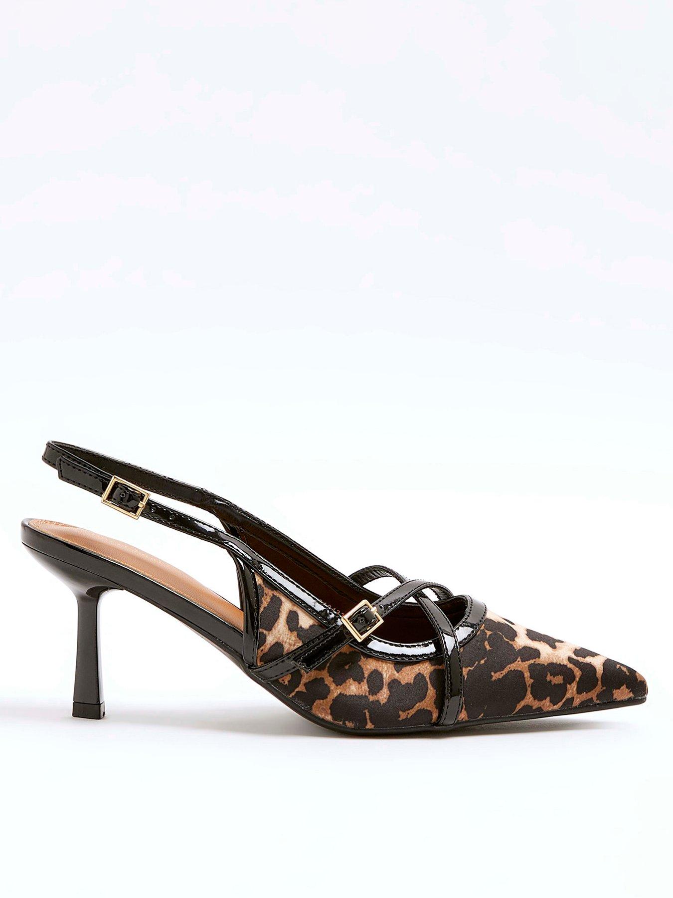 river-island-strappy-sling-back-court-shoes-brown