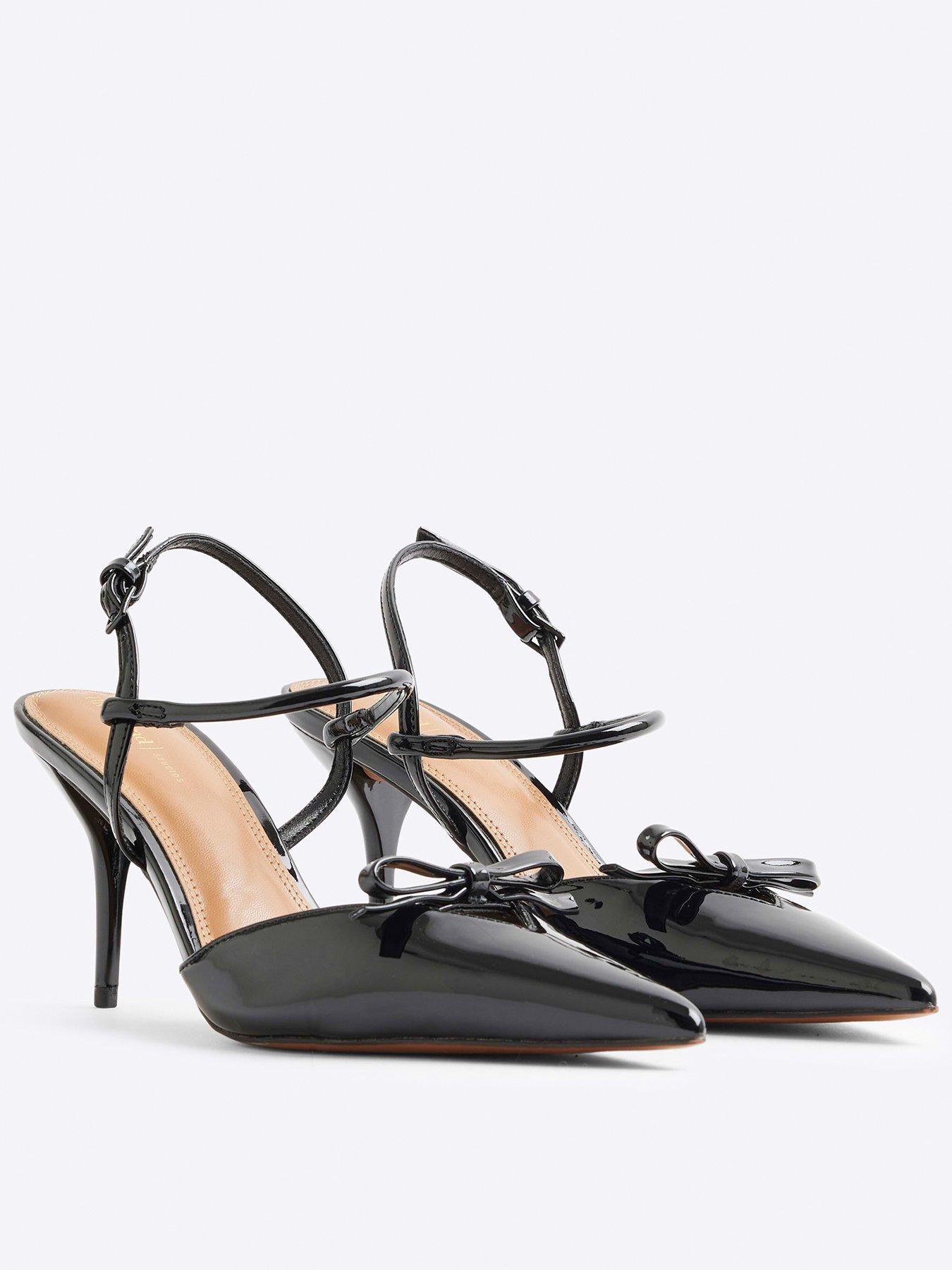 river-island-bow-detail-court-shoe-black