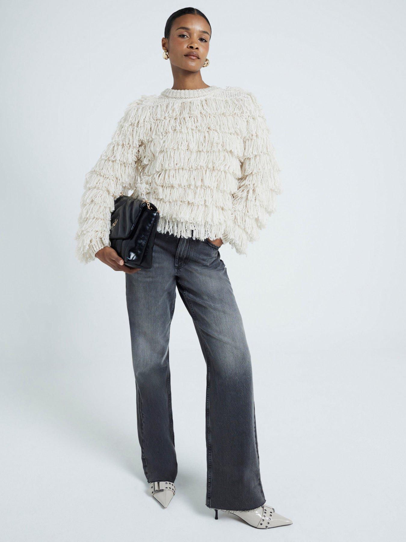 river-island-fringed-cable-knit-jumper-cream