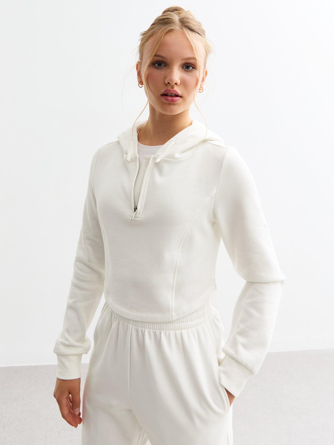 new-look-915-girls-white-zip-front-jersey-hoodie-cream