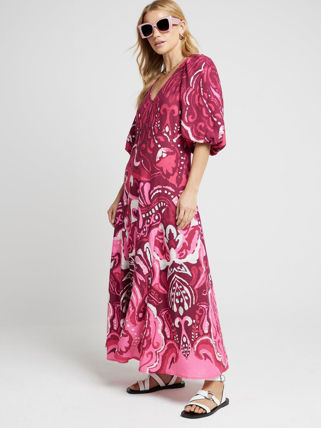 river-island-midi-tent-dress-dark-pink